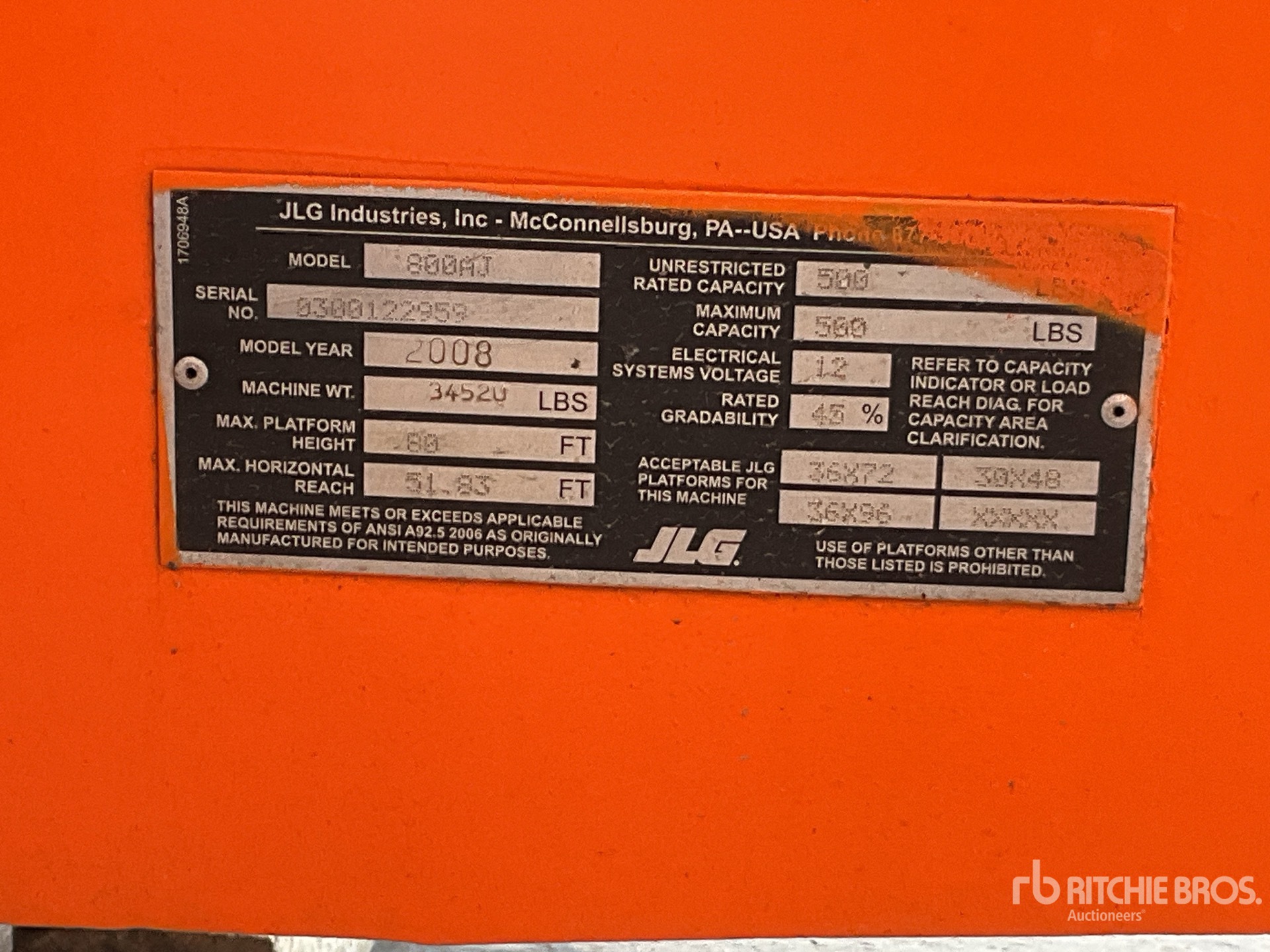 2008 JLG 800AJ