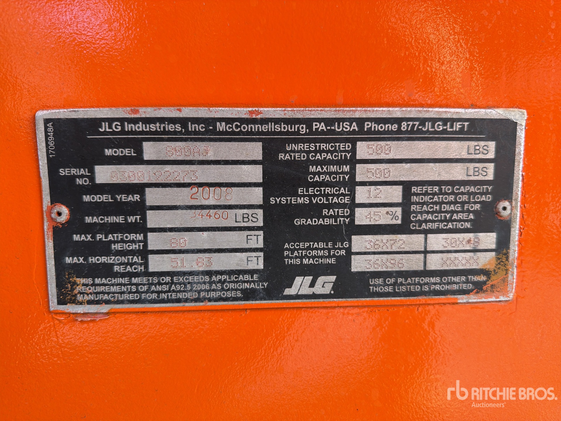 2008 JLG 800 AJ