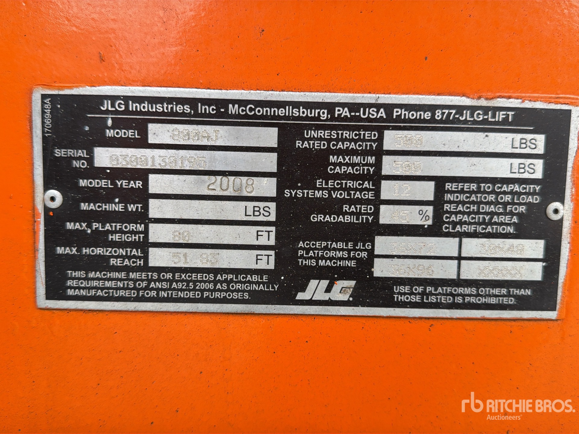 2008 JLG 800AJ