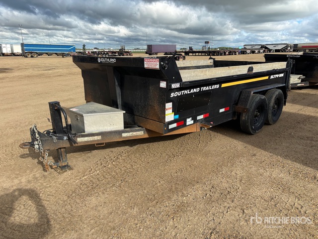 2022 Southland Sl714-16k 14 Ft T/a Dump Utility Trailer