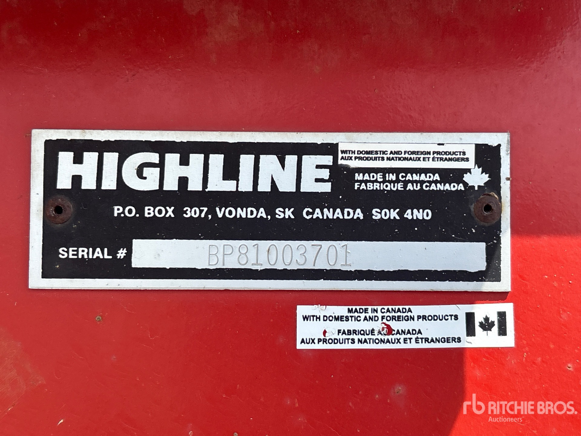 2010 Highline BALE PRO 8100