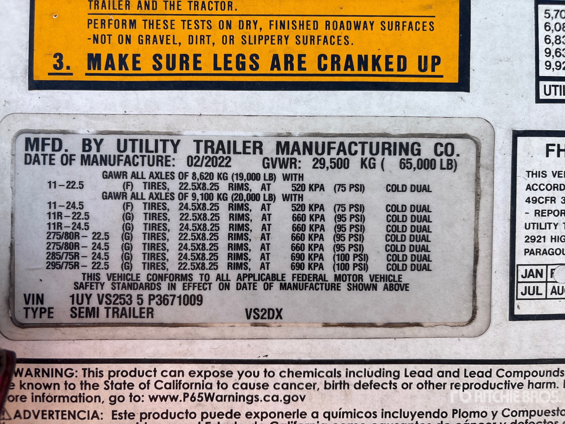 2023 Utility 53 ft x 102 in T/A