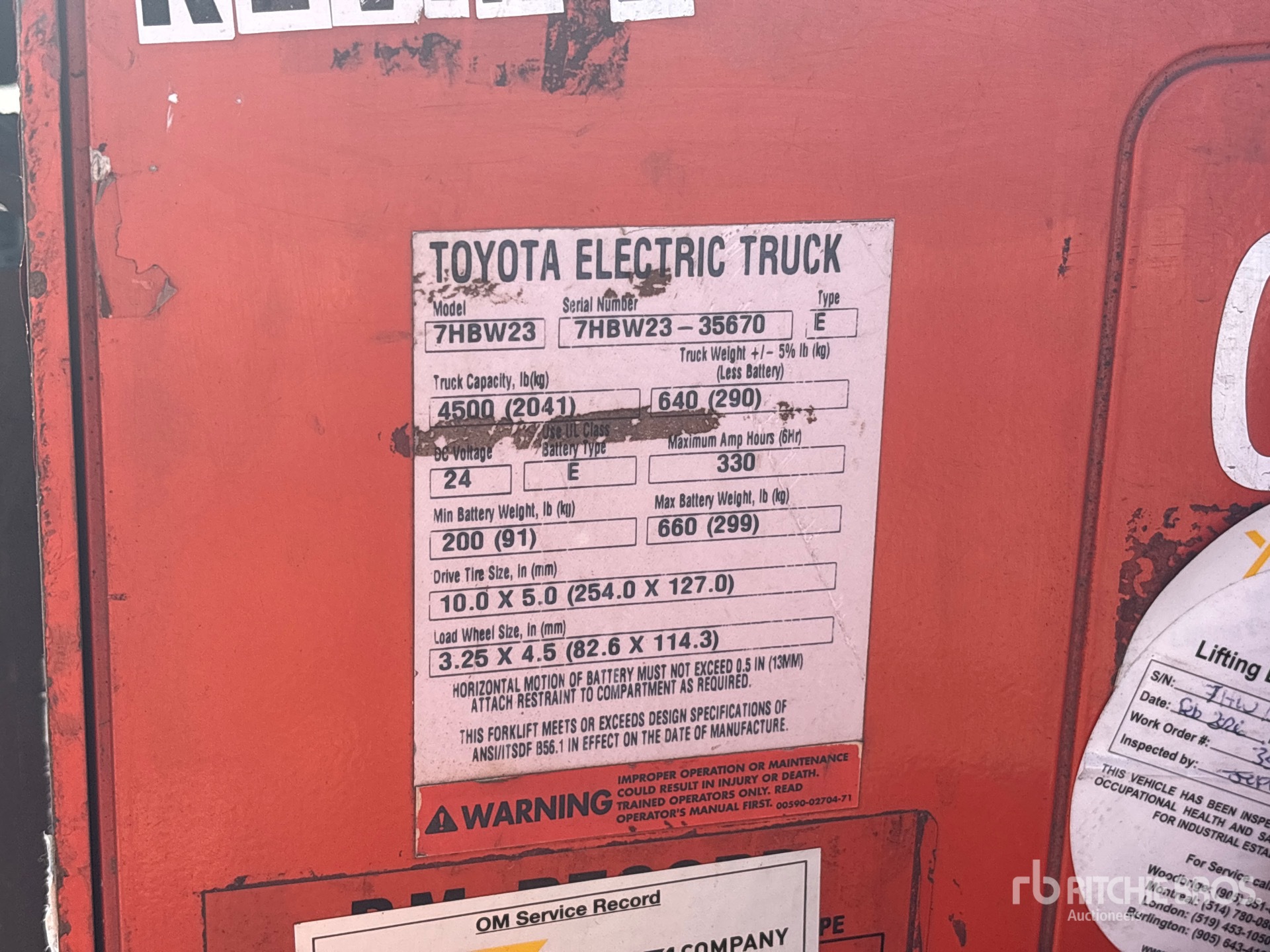 2009 Toyota 7HBW23
