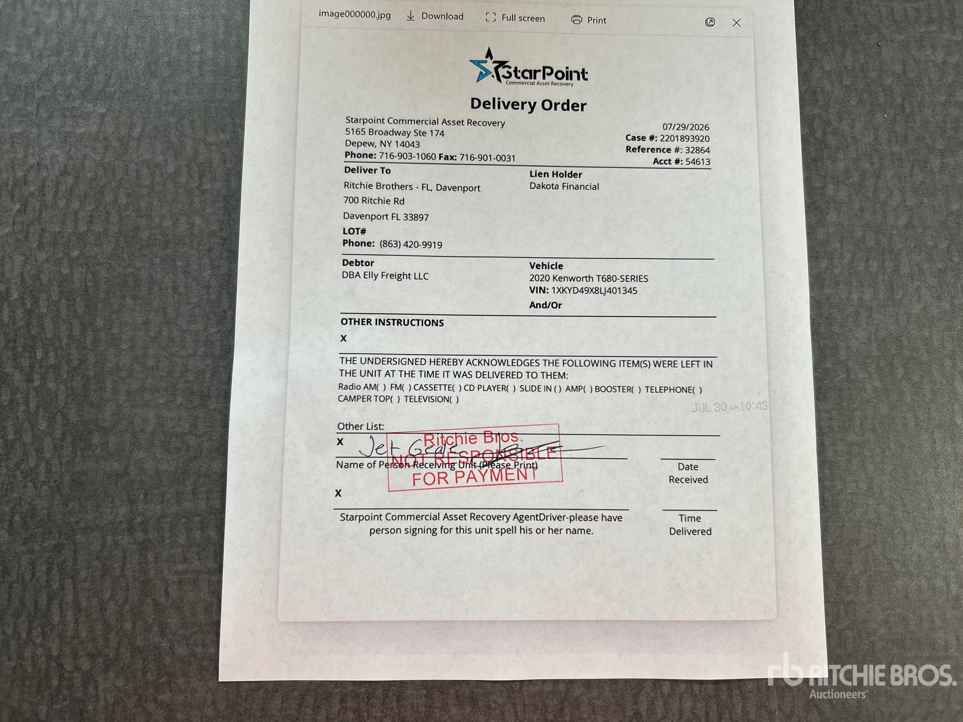 2020 Kenworth T680