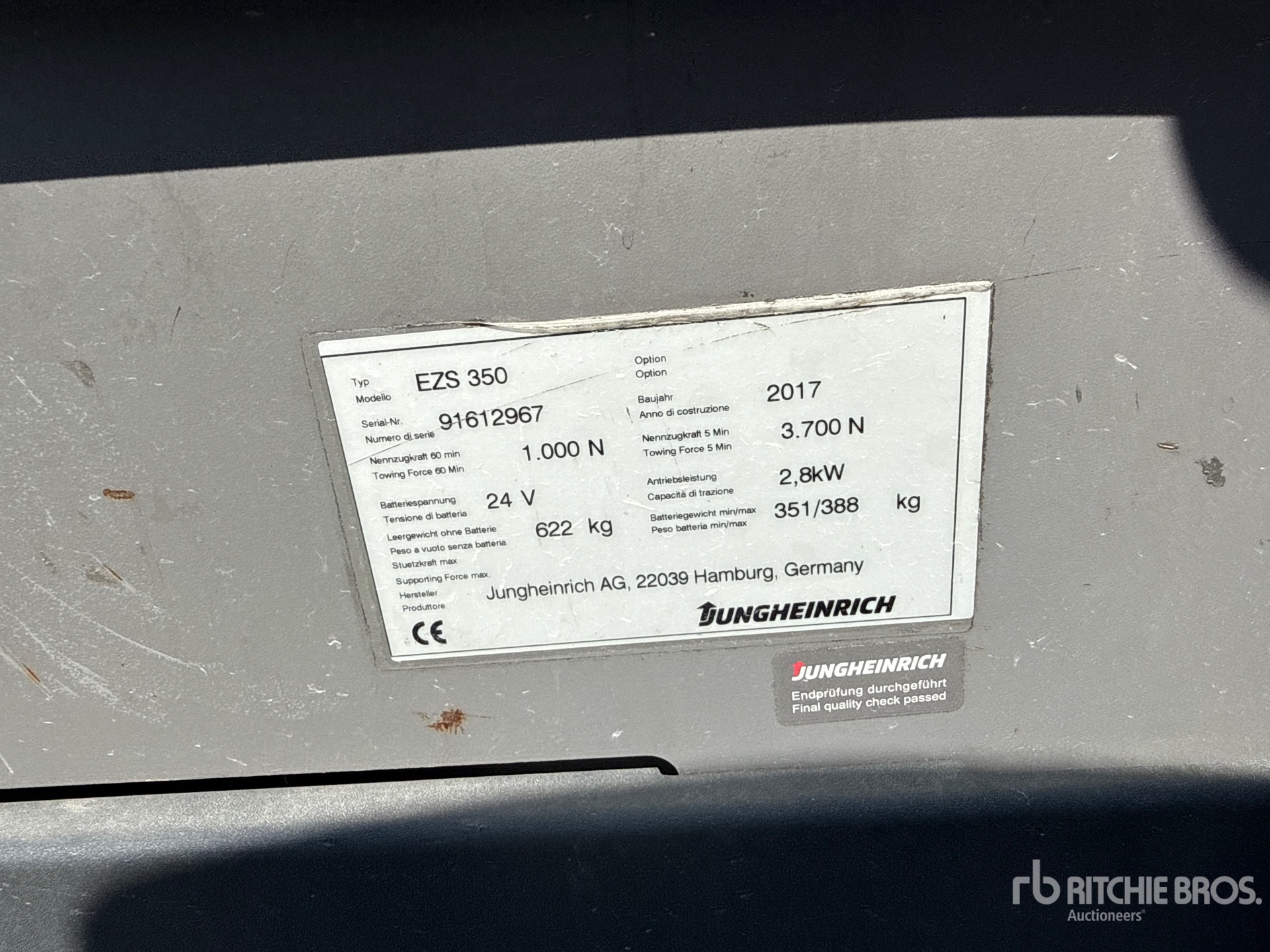 2017 Jungheinrich EZS350