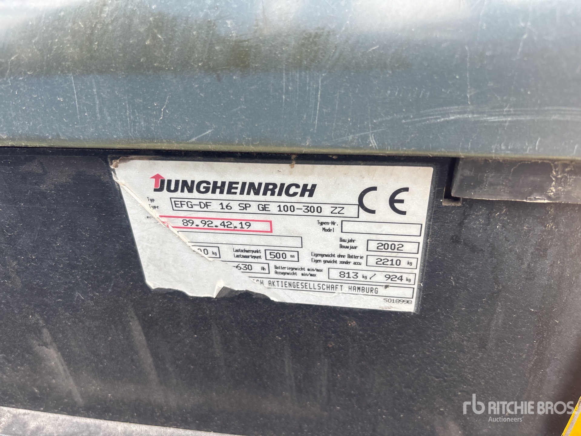 2002 Jungheinrich EFG-DF16