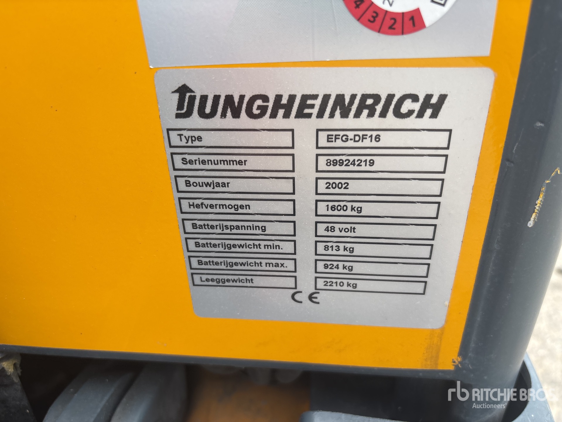 2002 Jungheinrich EFG-DF16