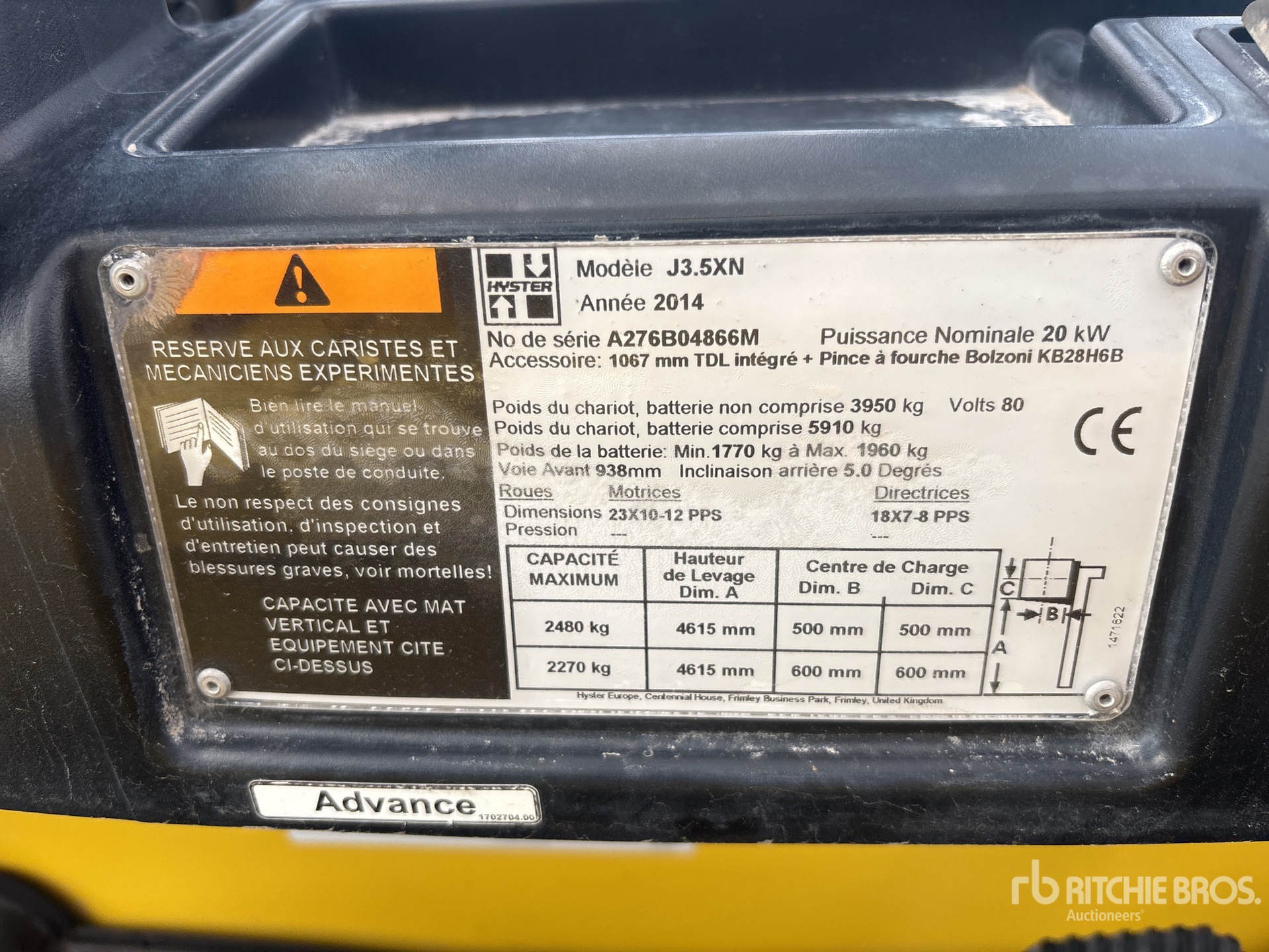 2014 Hyster J3.5XN