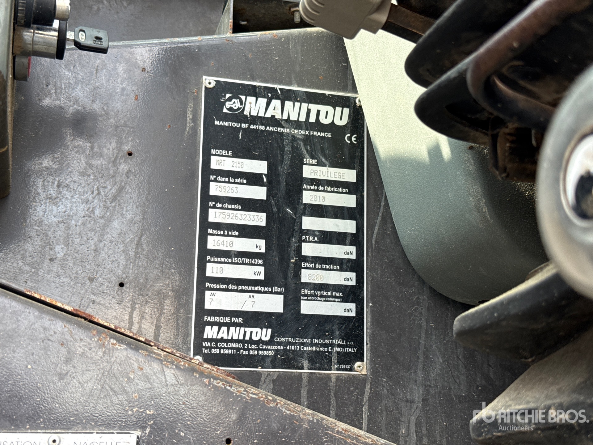 2010 Manitou MRT2150 PRIVILE