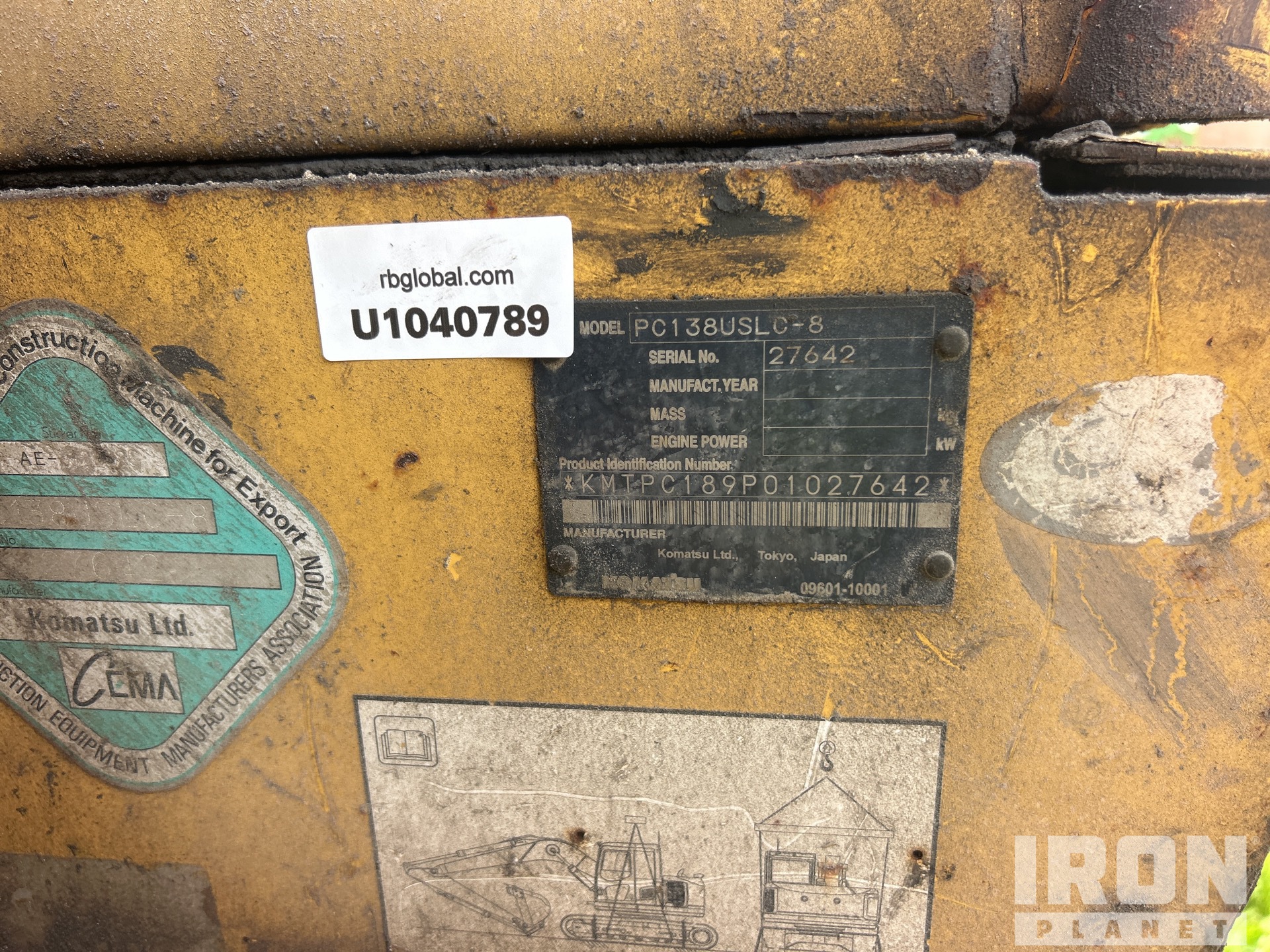 2012 Komatsu PC138USLC-8