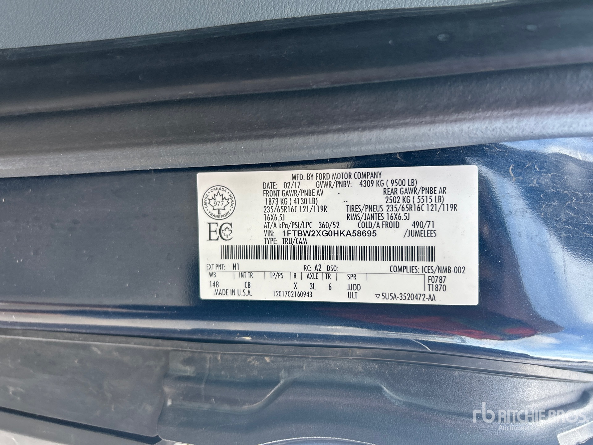 2017 Ford TRANSIT 350