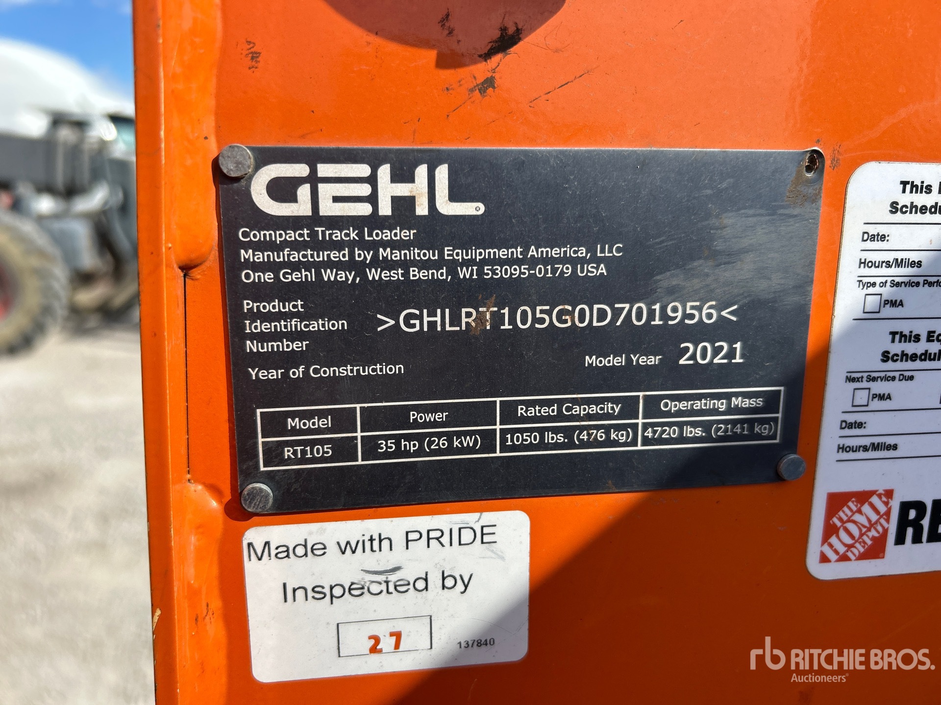 2021 Gehl RT105