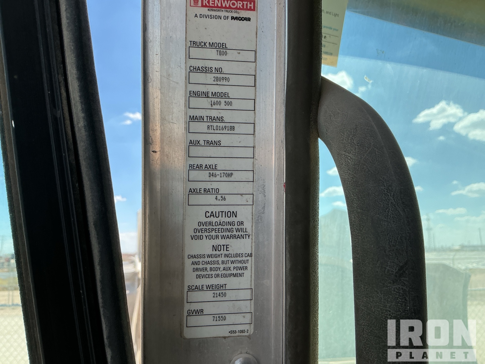 2011 Kenworth T800