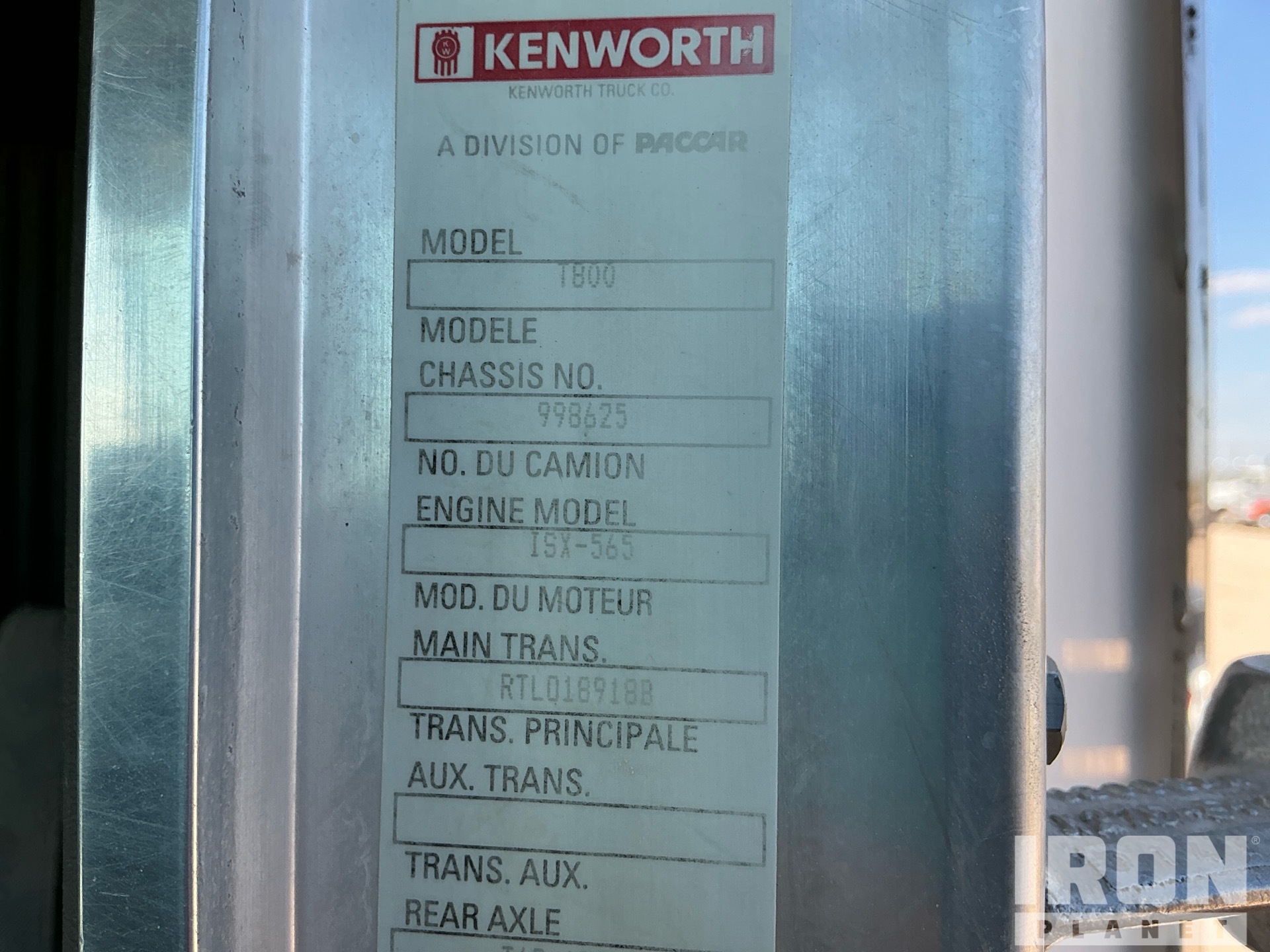 2007 Kenworth T800