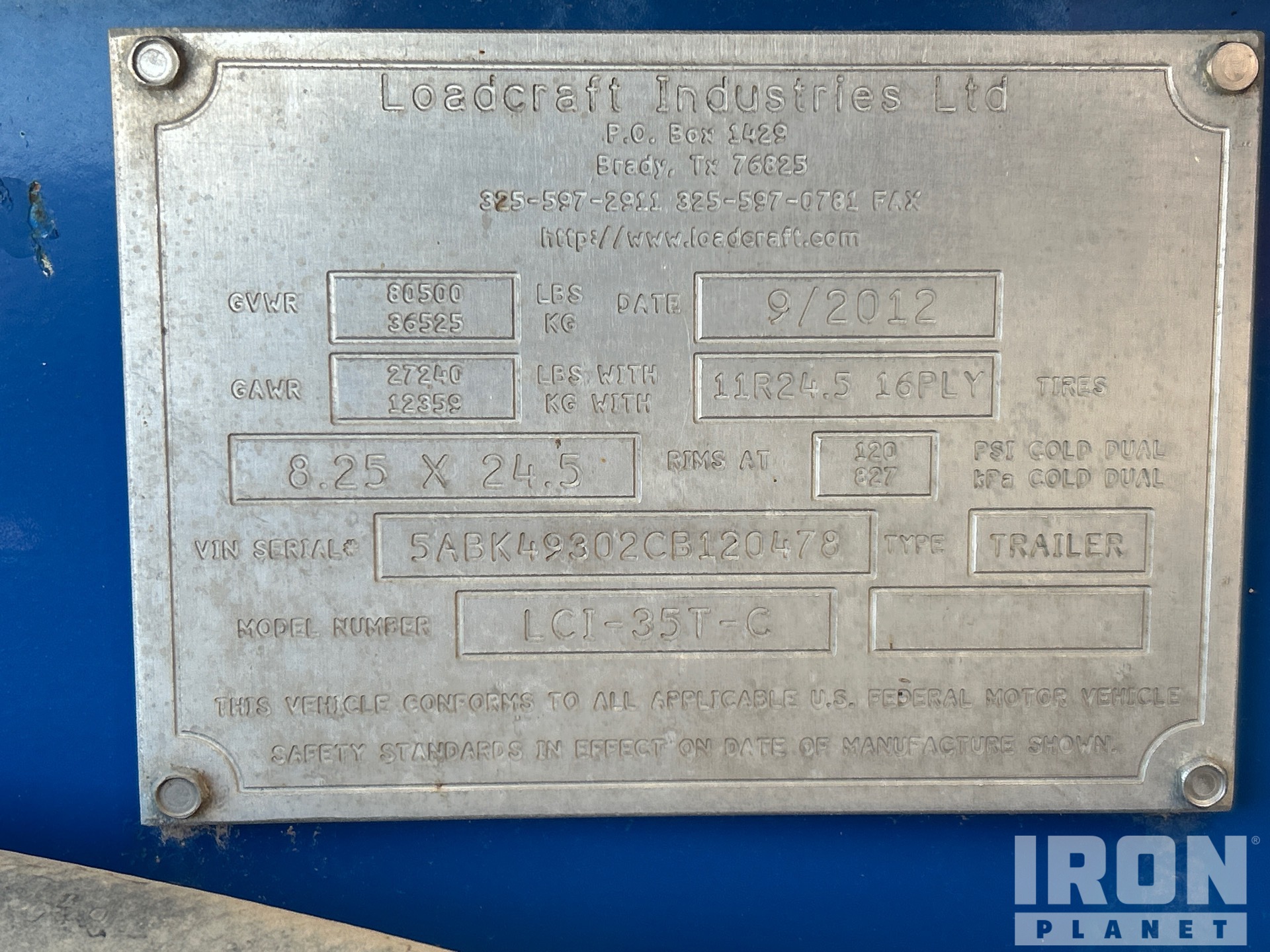2012 Loadcraft LC1-35T-C
