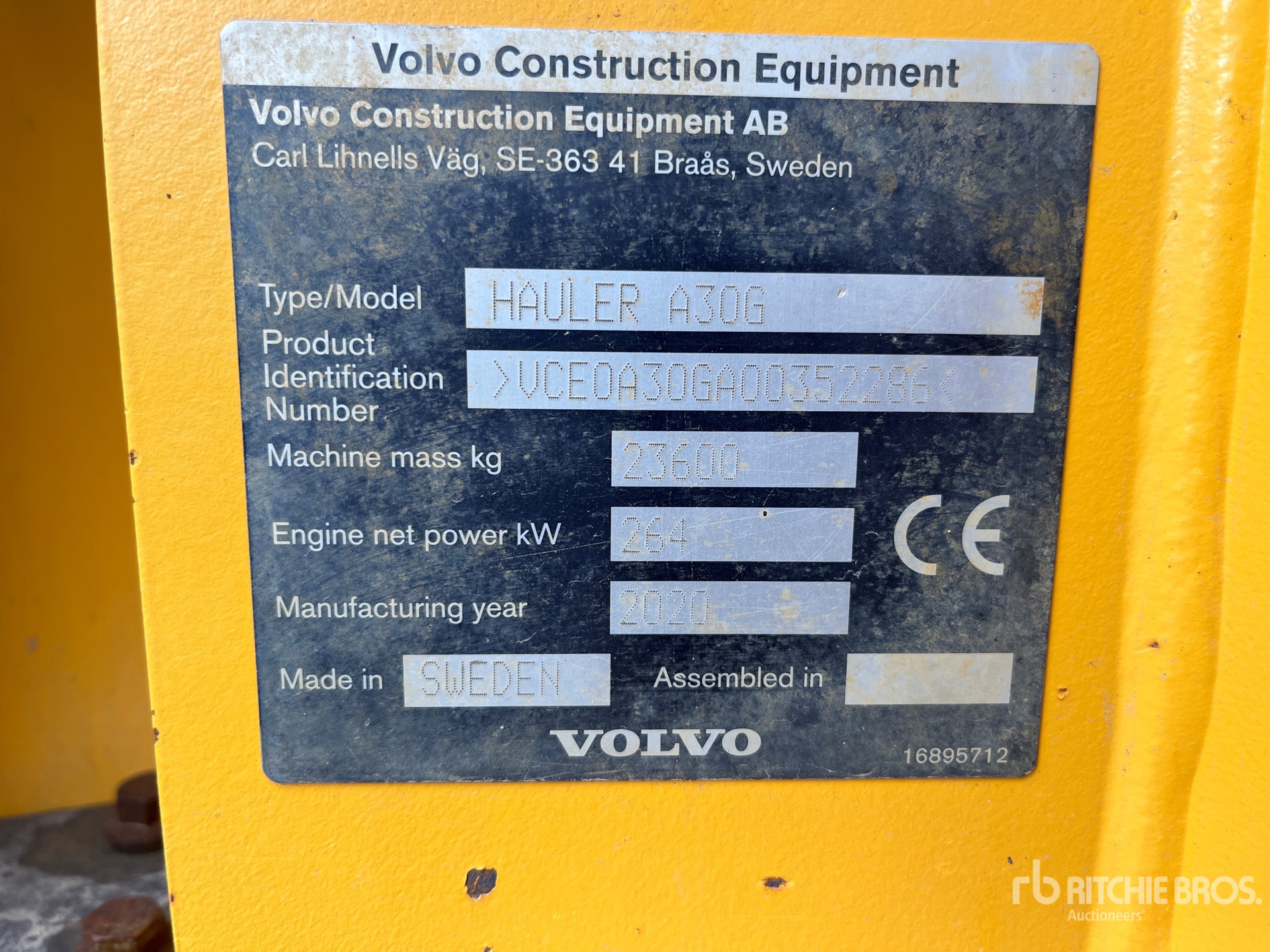 2020 Volvo A30G