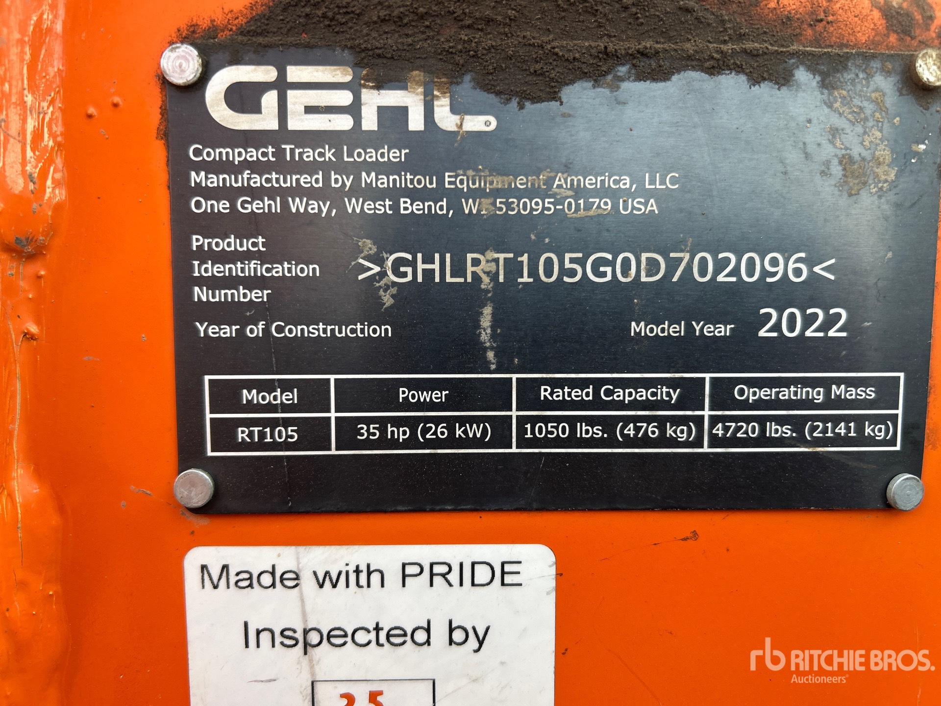2021 Gehl RT105