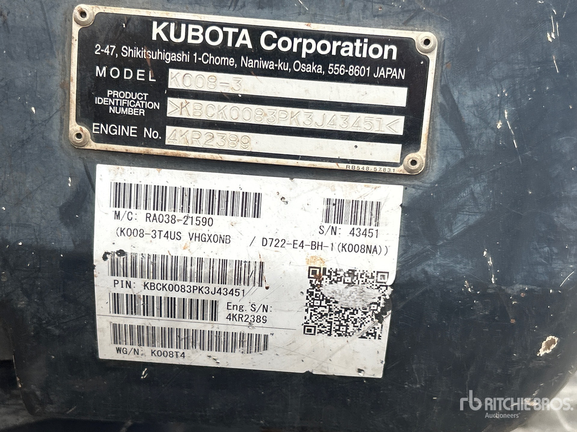 2019 Kubota K008-3