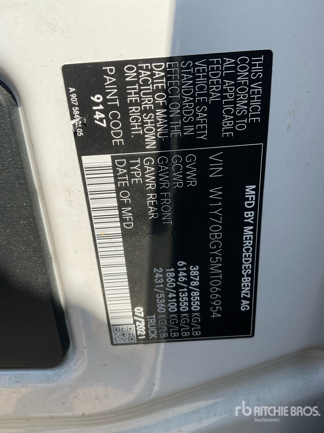 2021 Mercedes-Benz Sprinter 1500