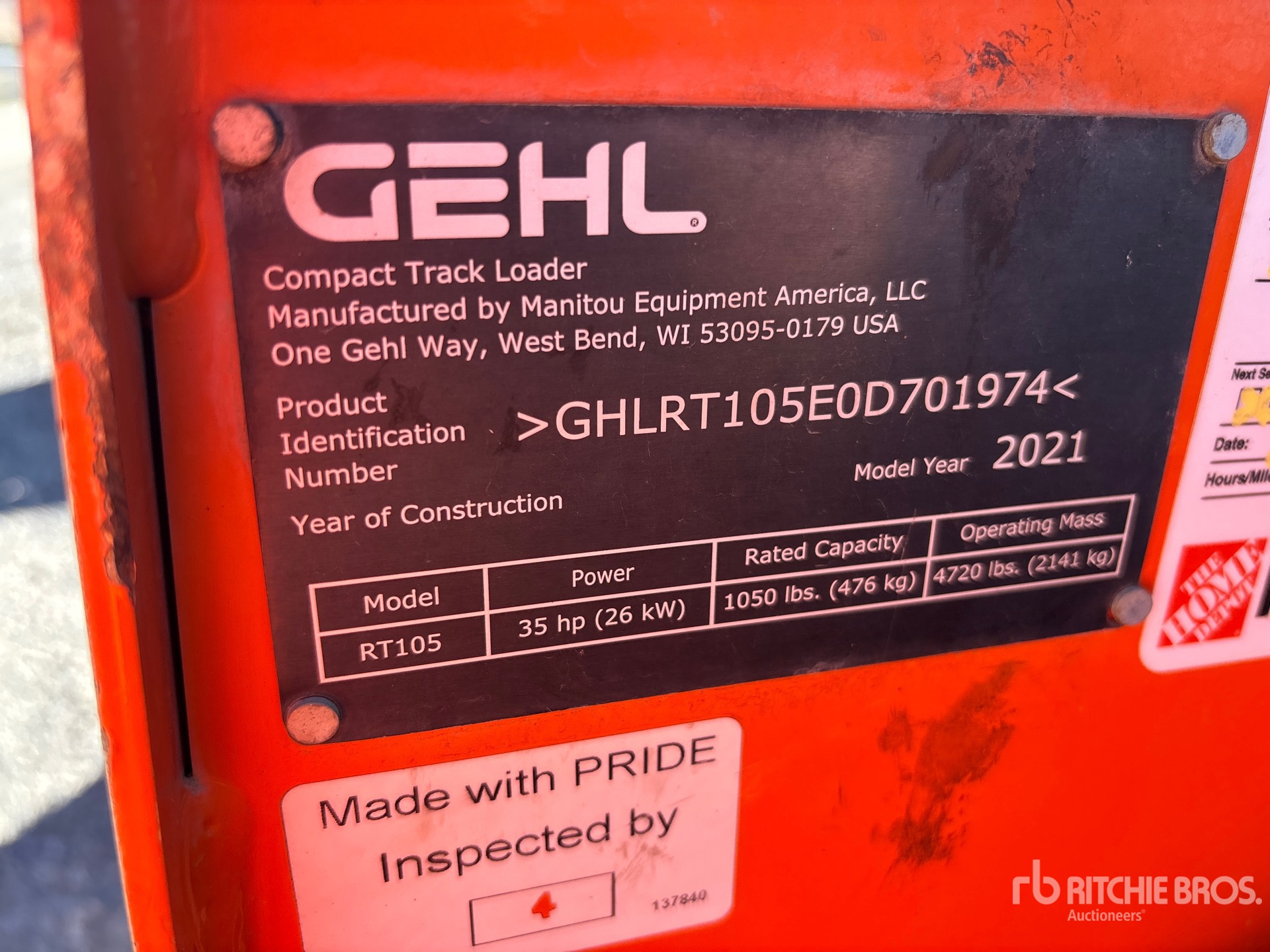 2021 Gehl RT105