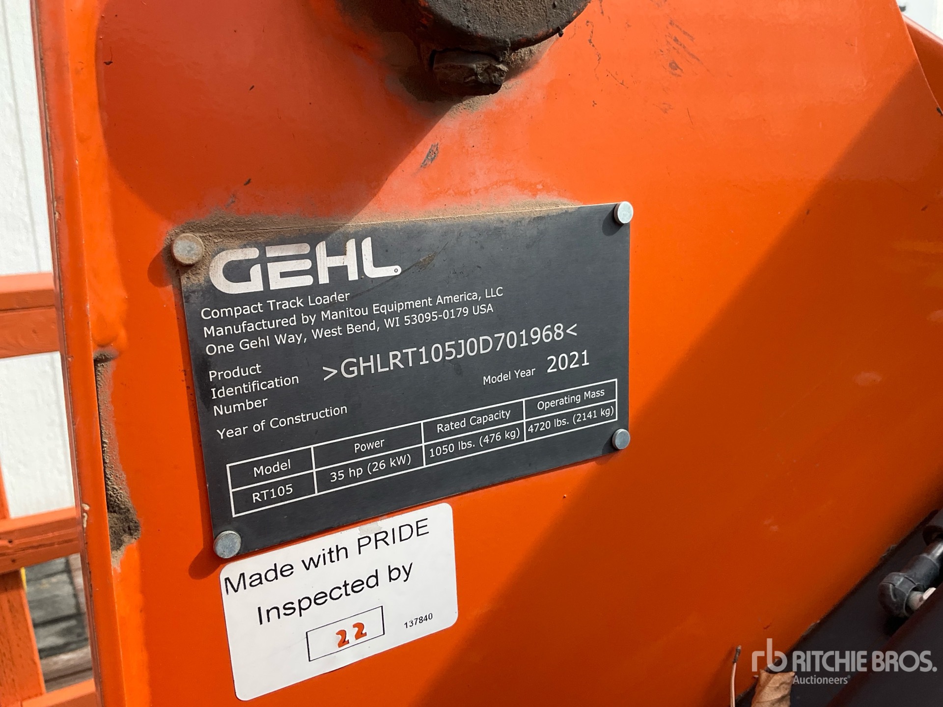 2021 Gehl RT105