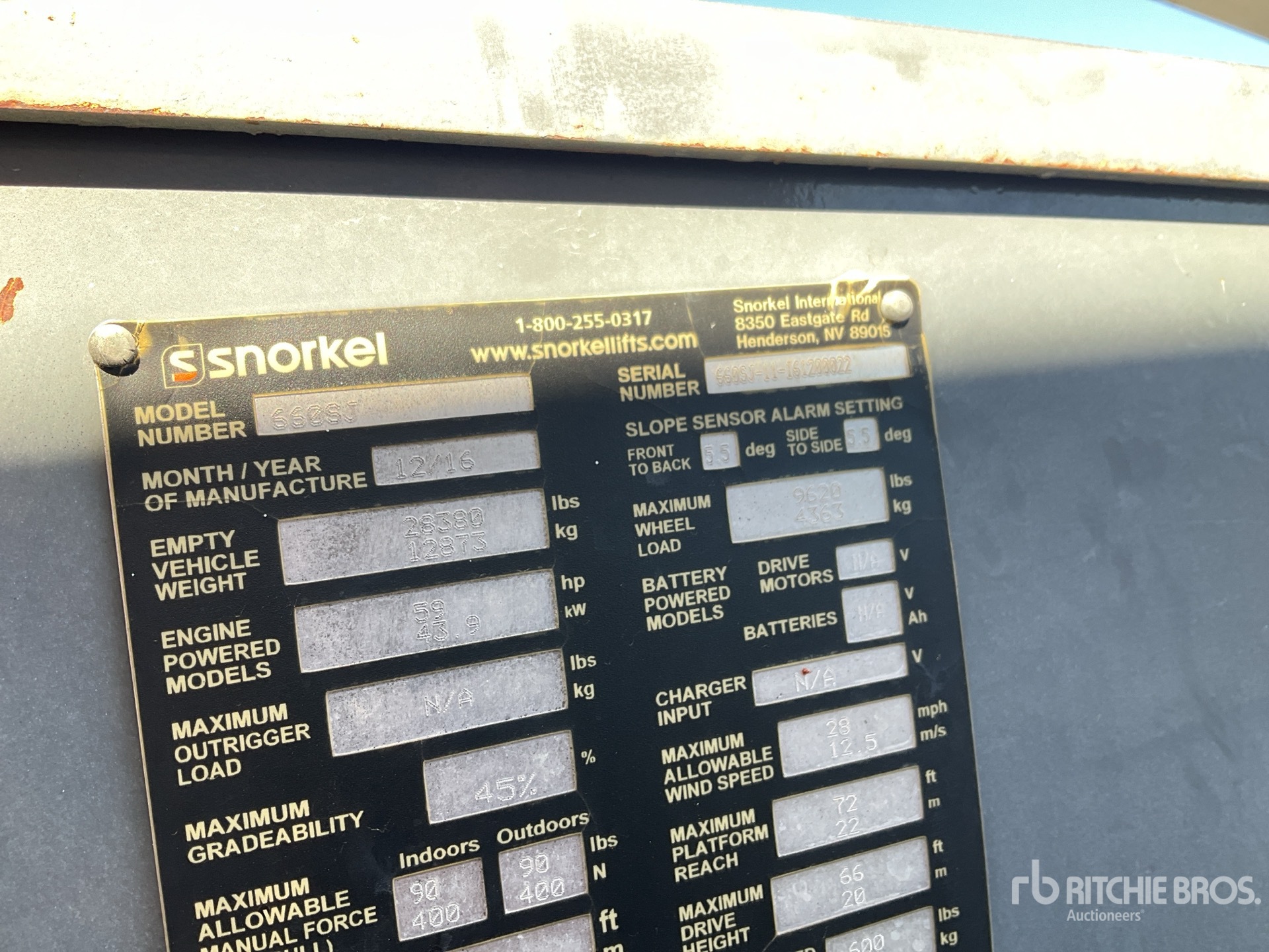 2016 Snorkel 660SJ