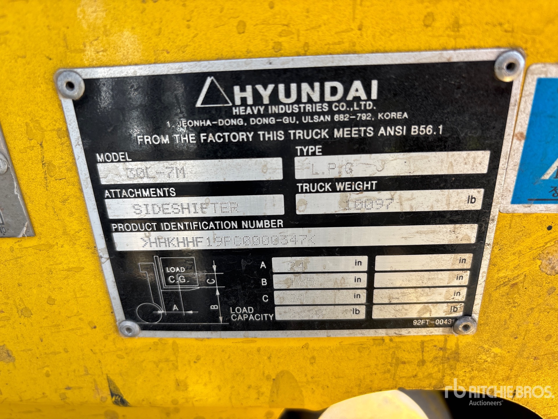 2012 Hyundai 30L-7M