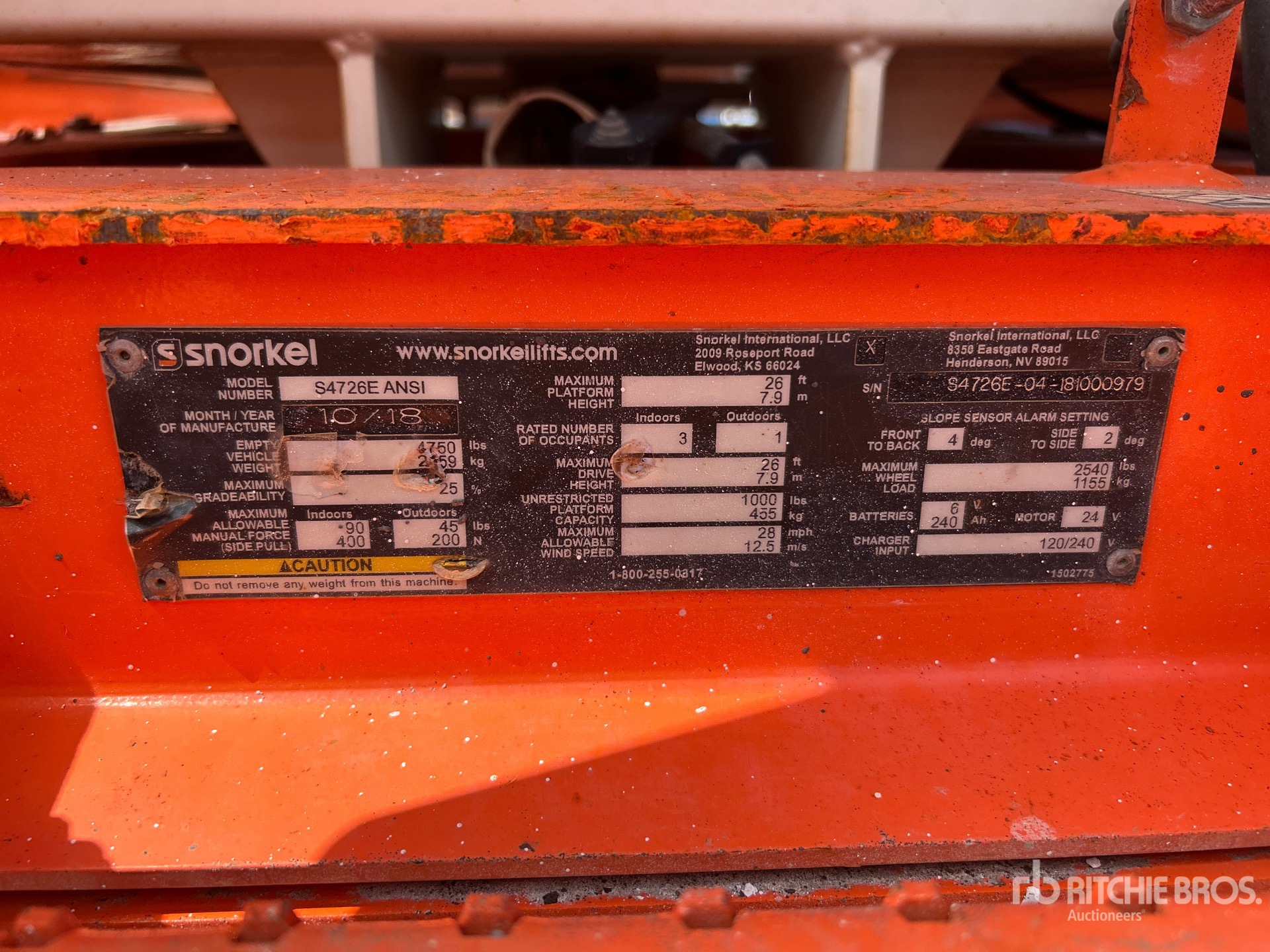 2018 Snorkel S4726E