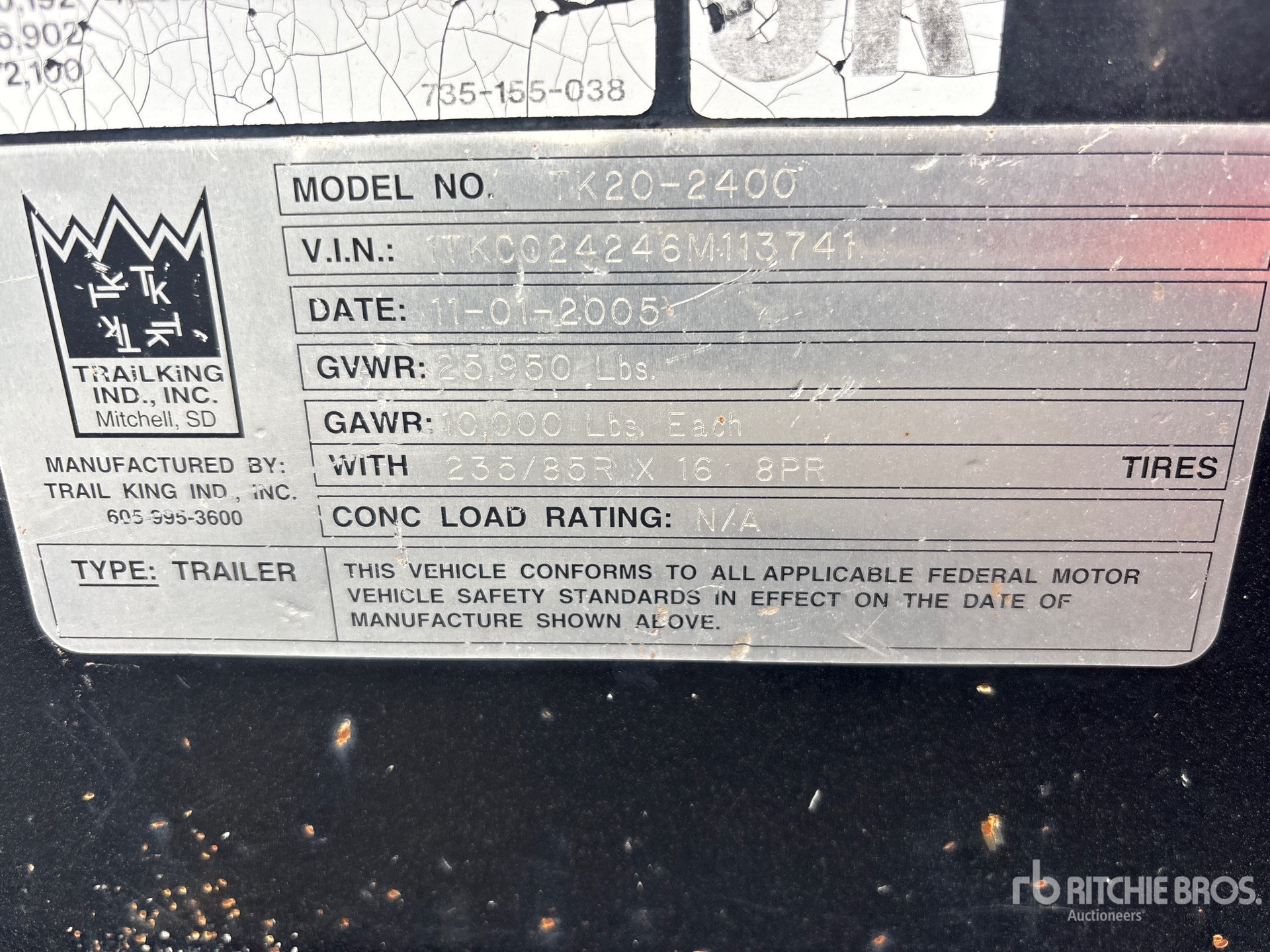 2006 Trail King TK20-2400