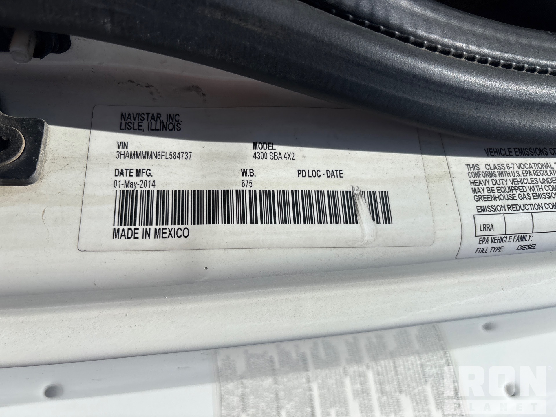 2015 International 4300 SBA