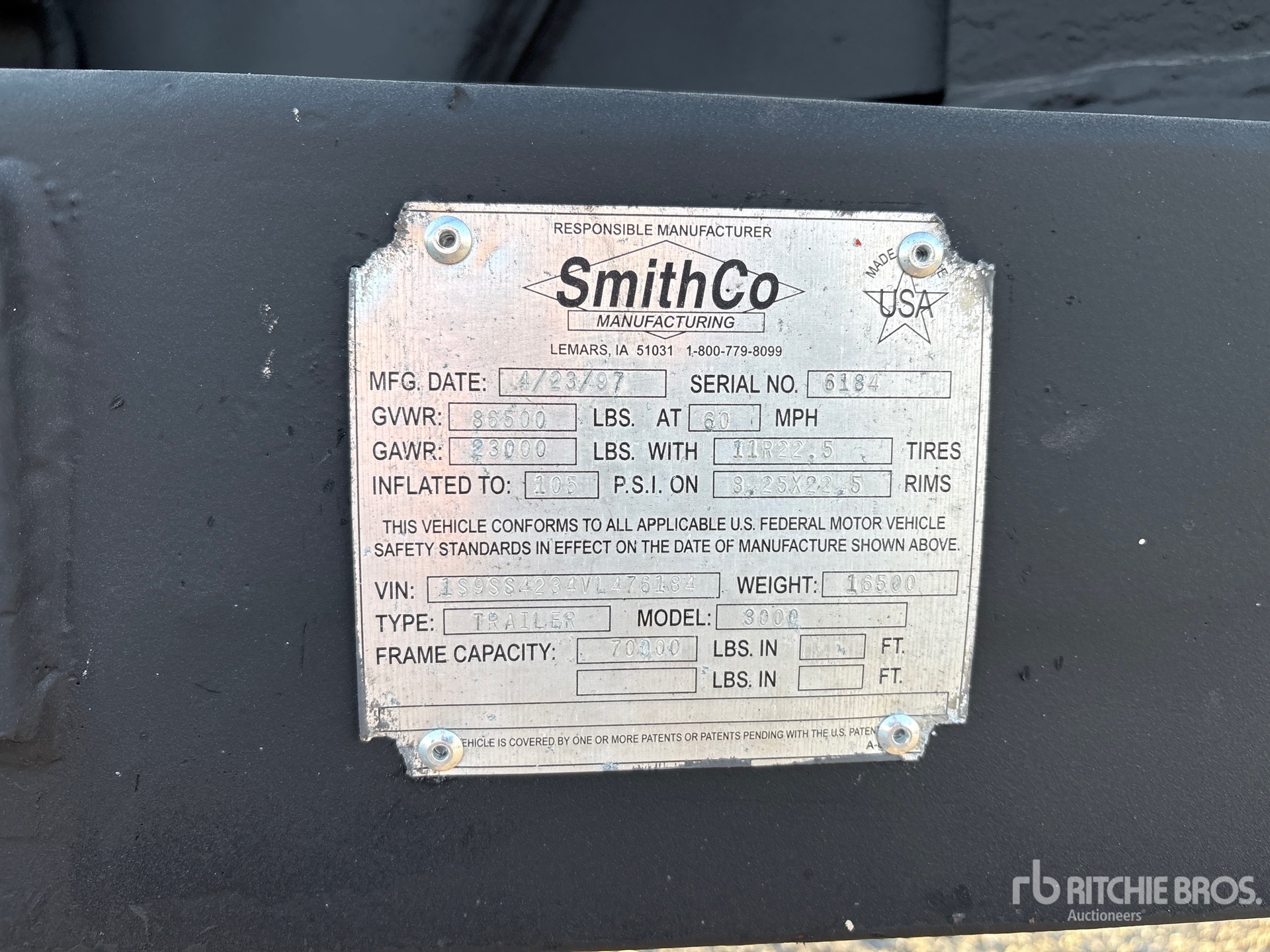 1997 Smithco 42 ft Tri/A