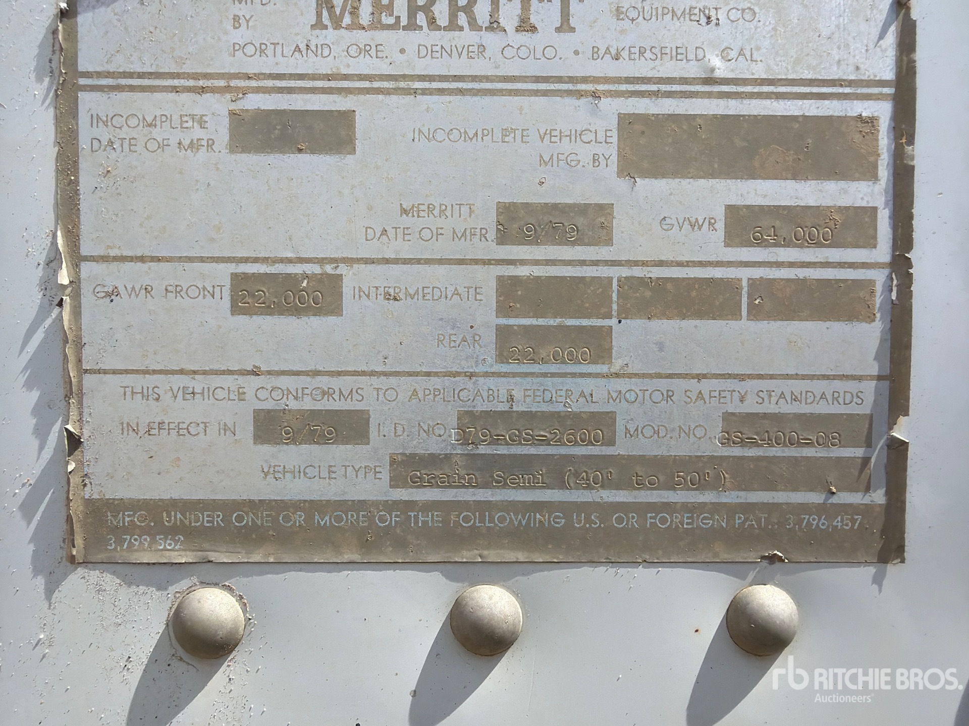 1980 Merritt 40 ft T/A