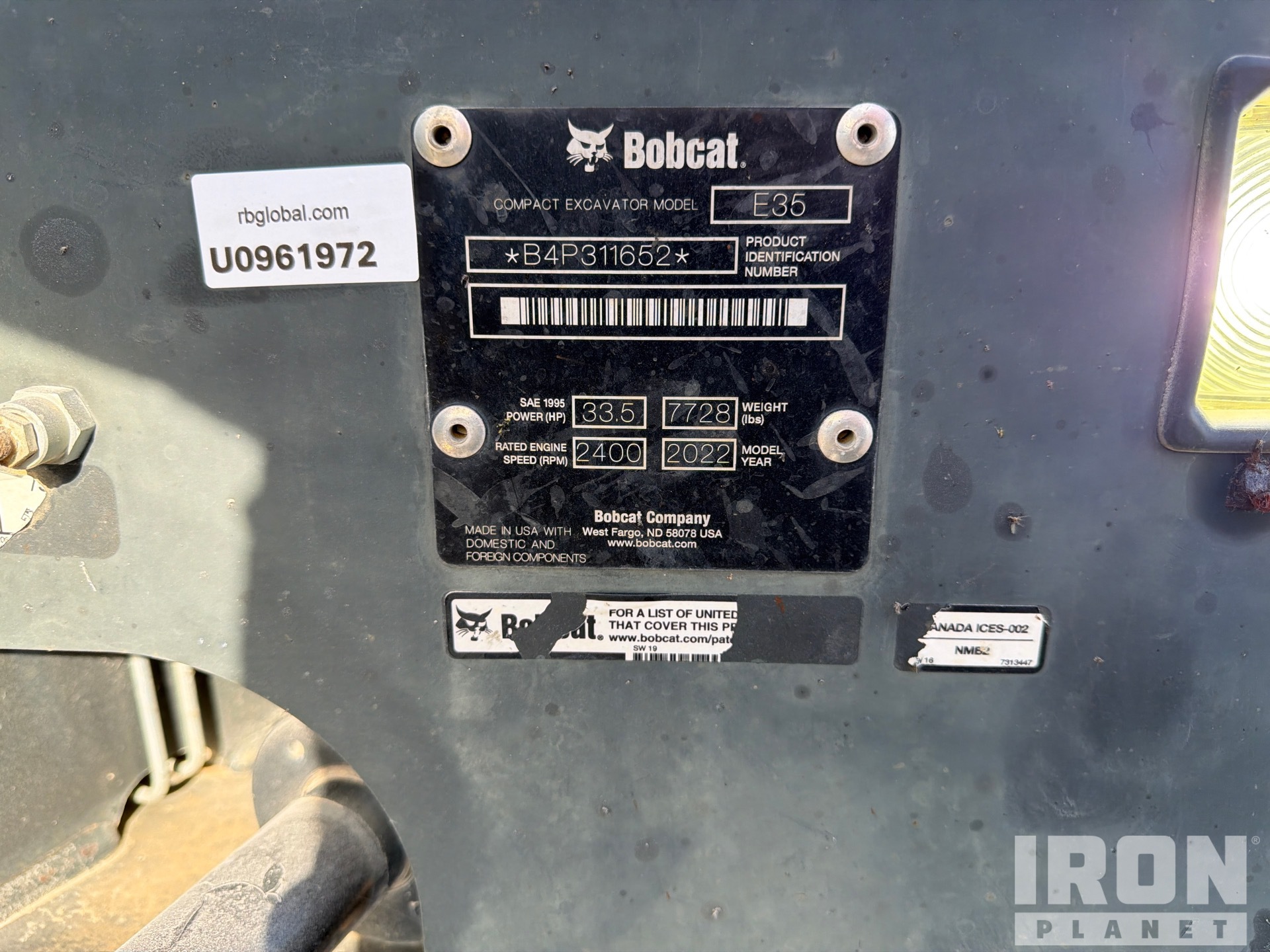 2022 Bobcat E35