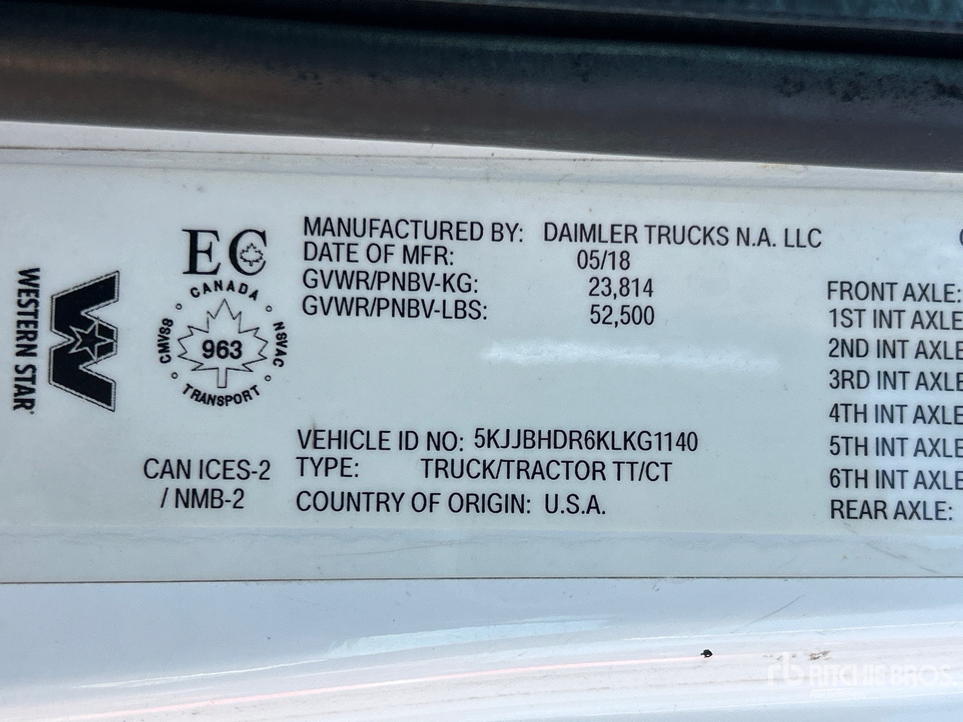 2019 Western Star 5700
