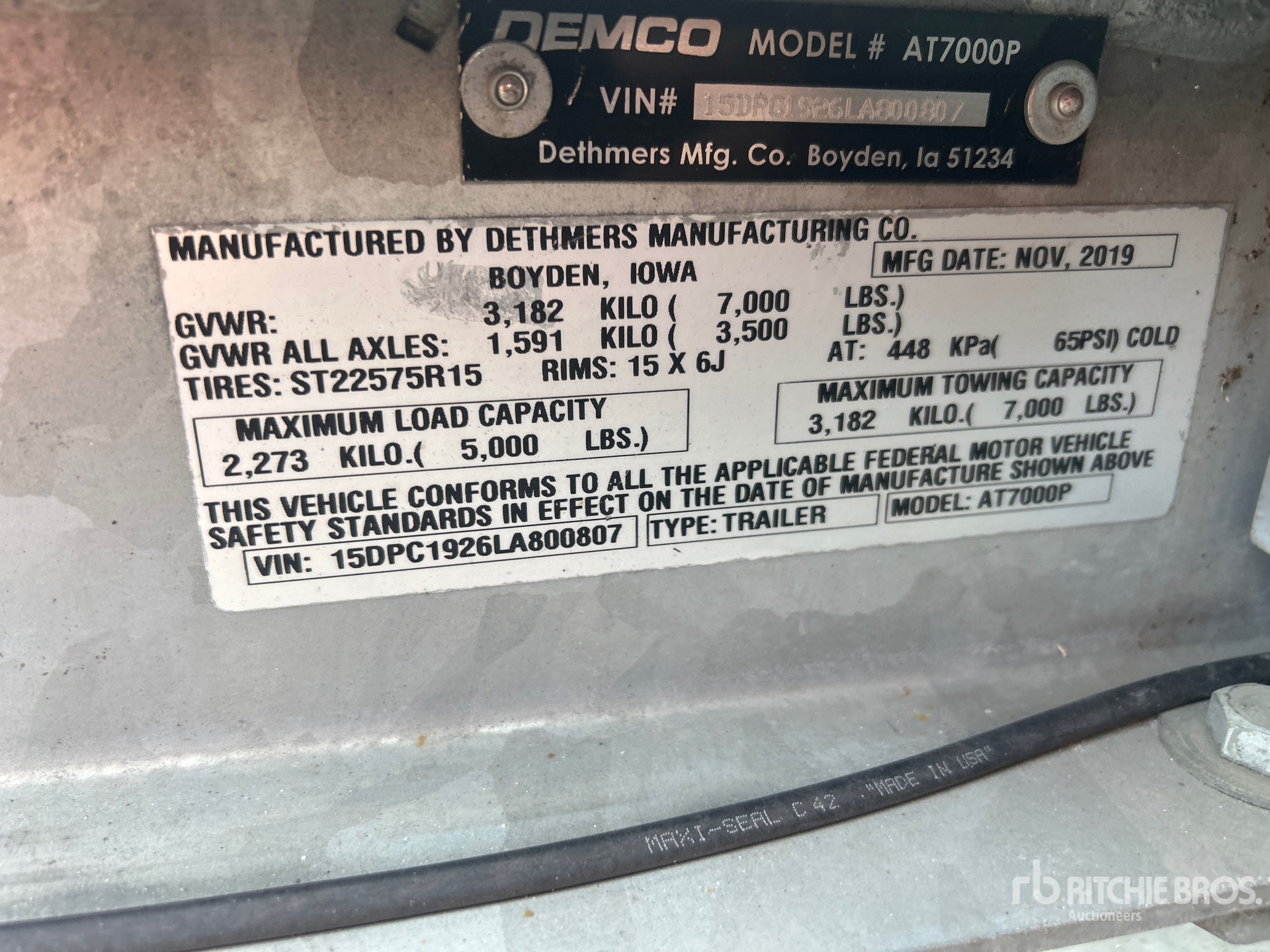 2020 Demco AT7000P