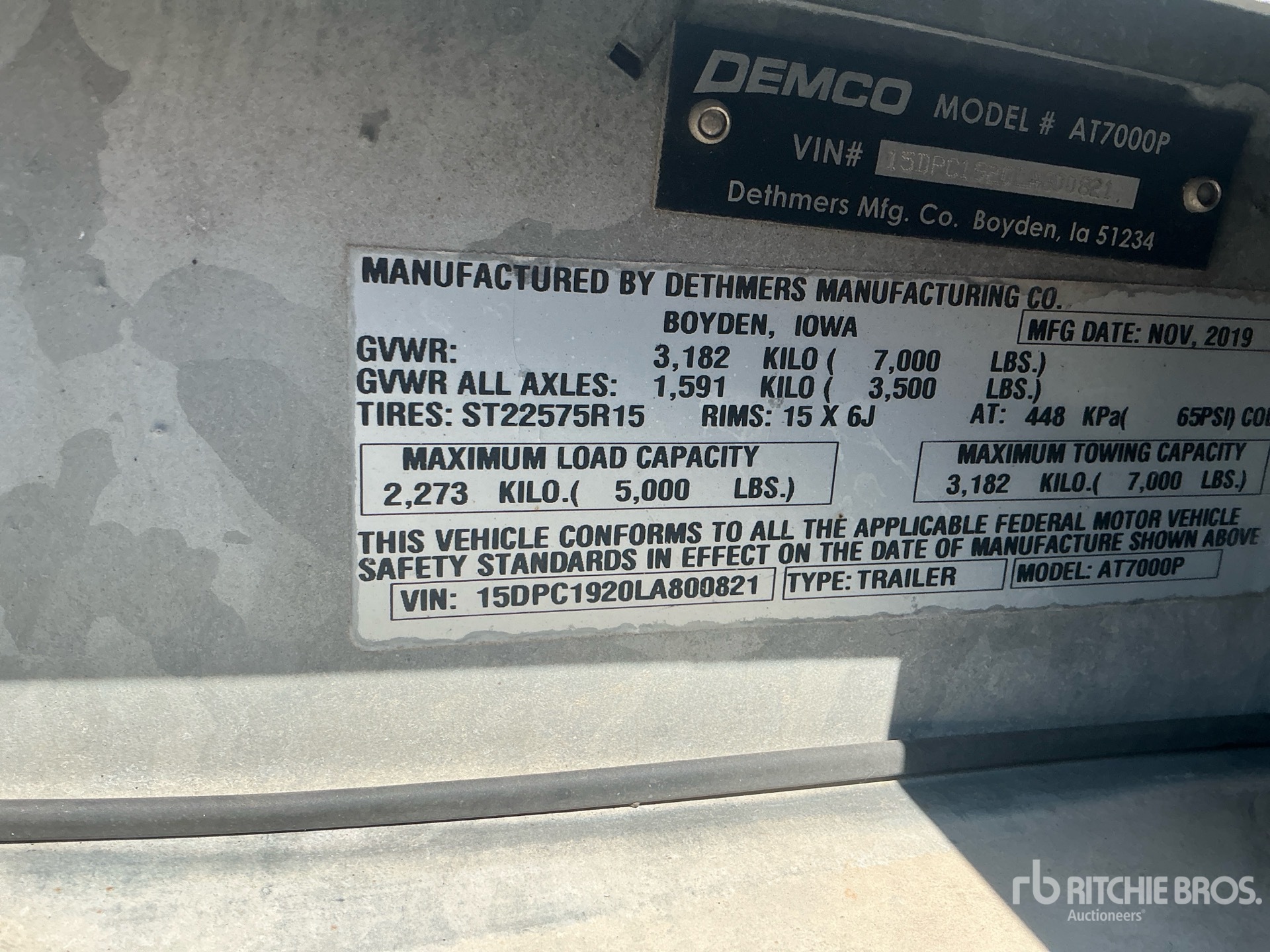 2020 Demco T/A 1 Car Open