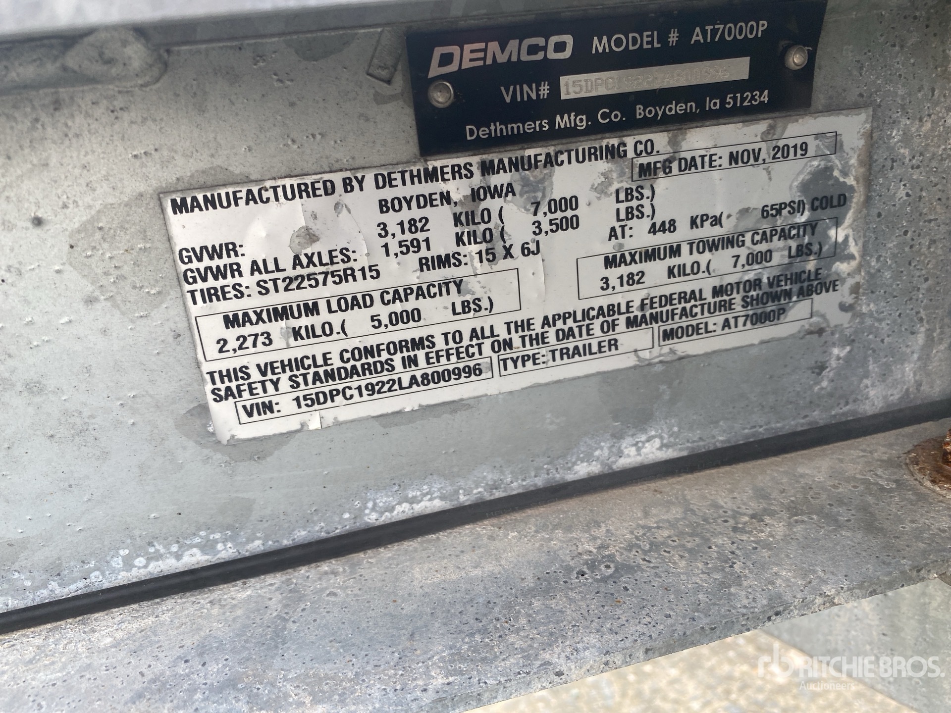 2020 Demco T/A 1 CAR OPEN