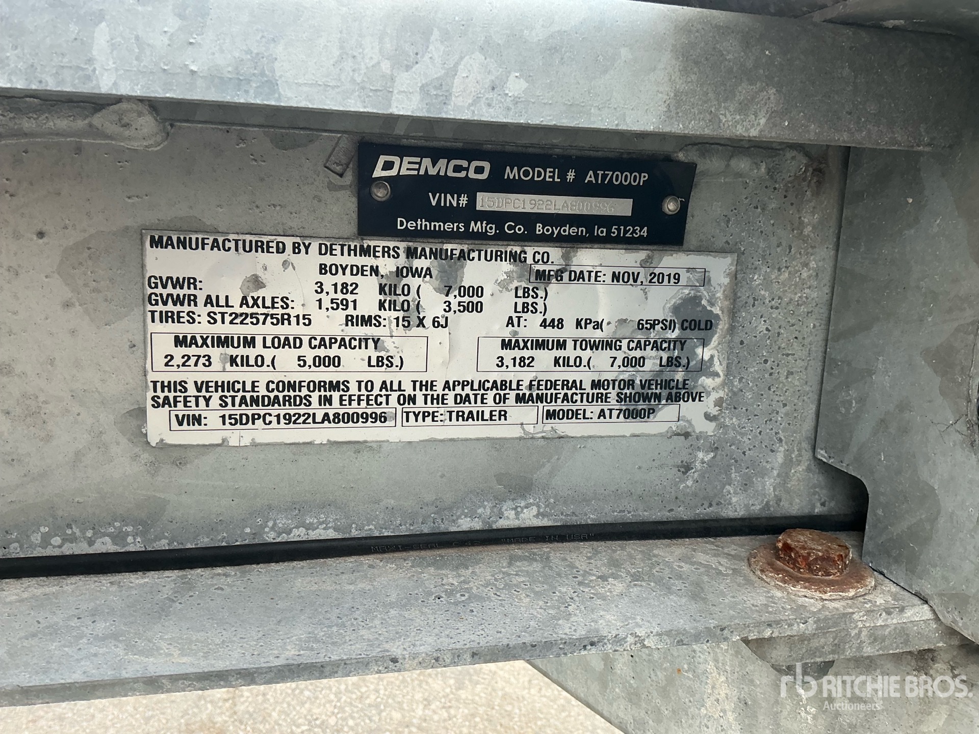 2020 Demco T/A 1 CAR OPEN