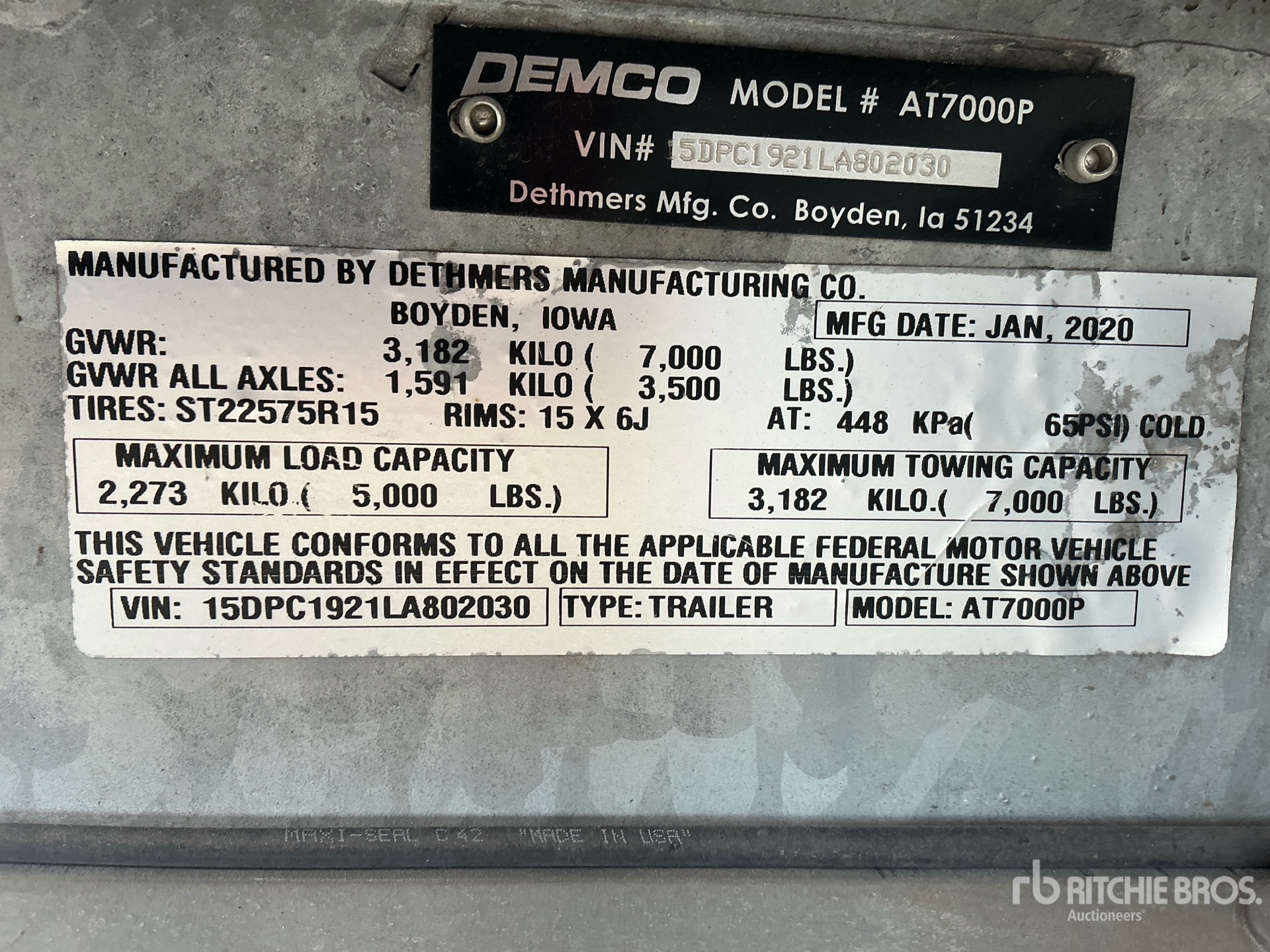 2020 Demco AT7000P