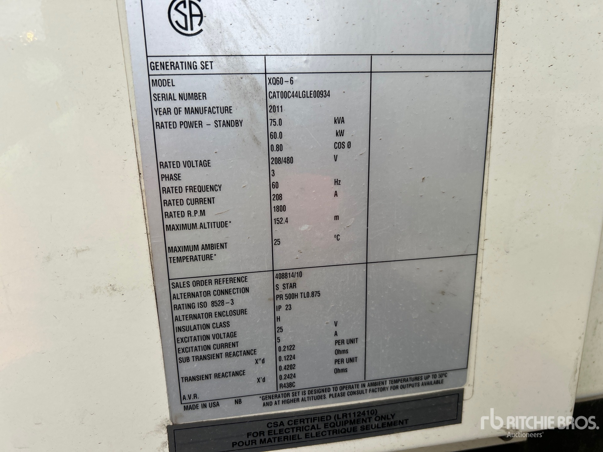 2011 Caterpillar XQ60-6