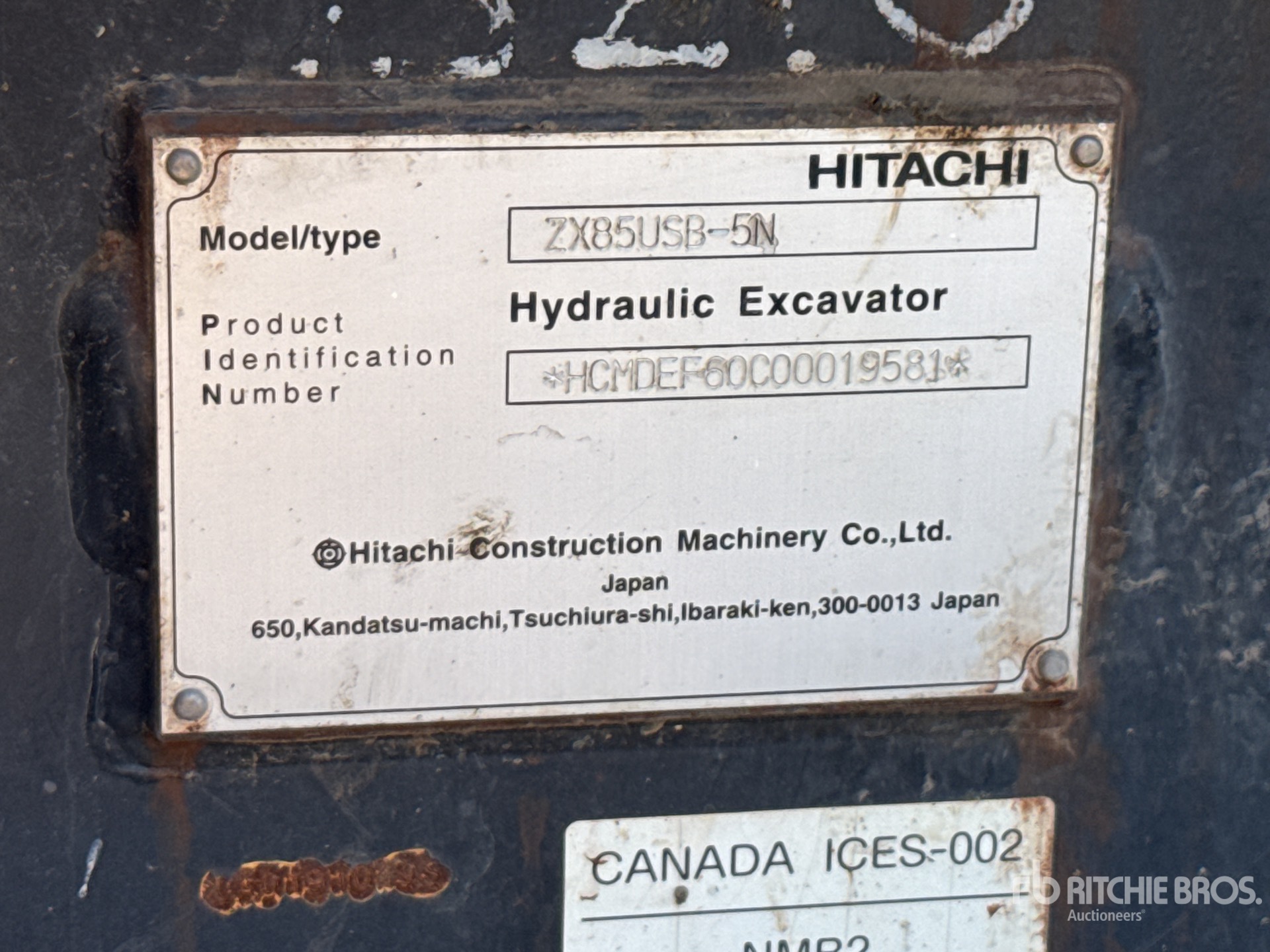 2016 Hitachi ZX85USB-5N