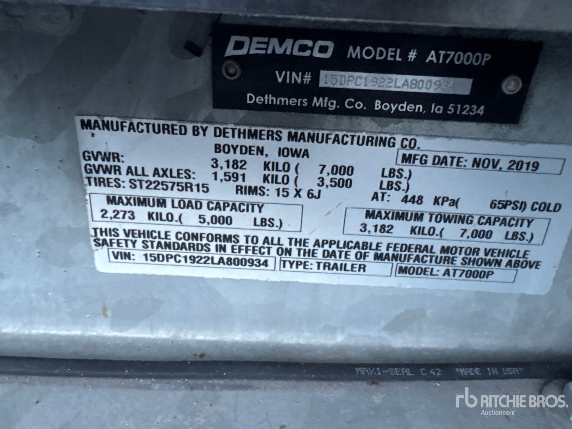 2020 Demco AT70000P