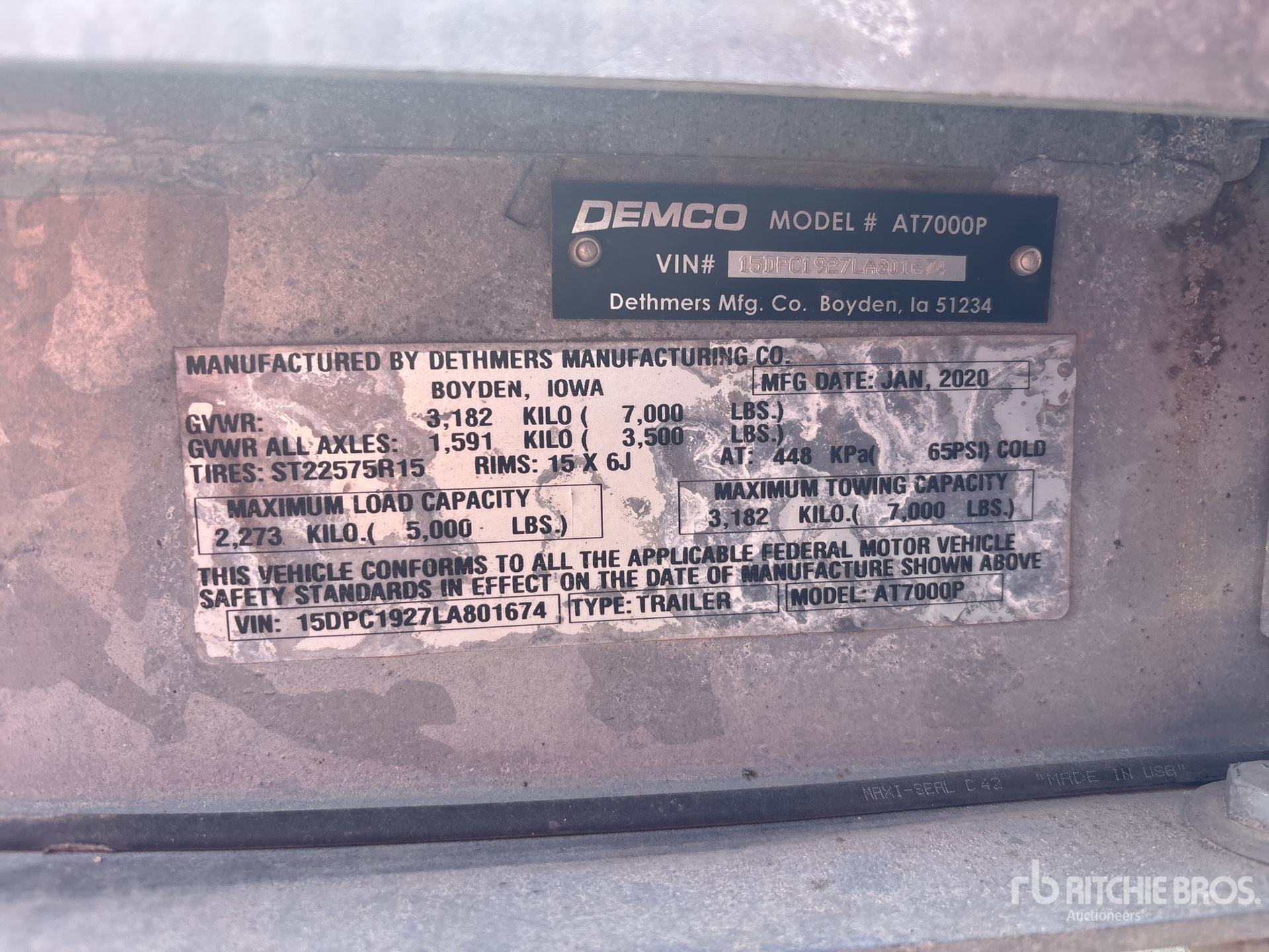 2020 Demco T/A 1 Car Open