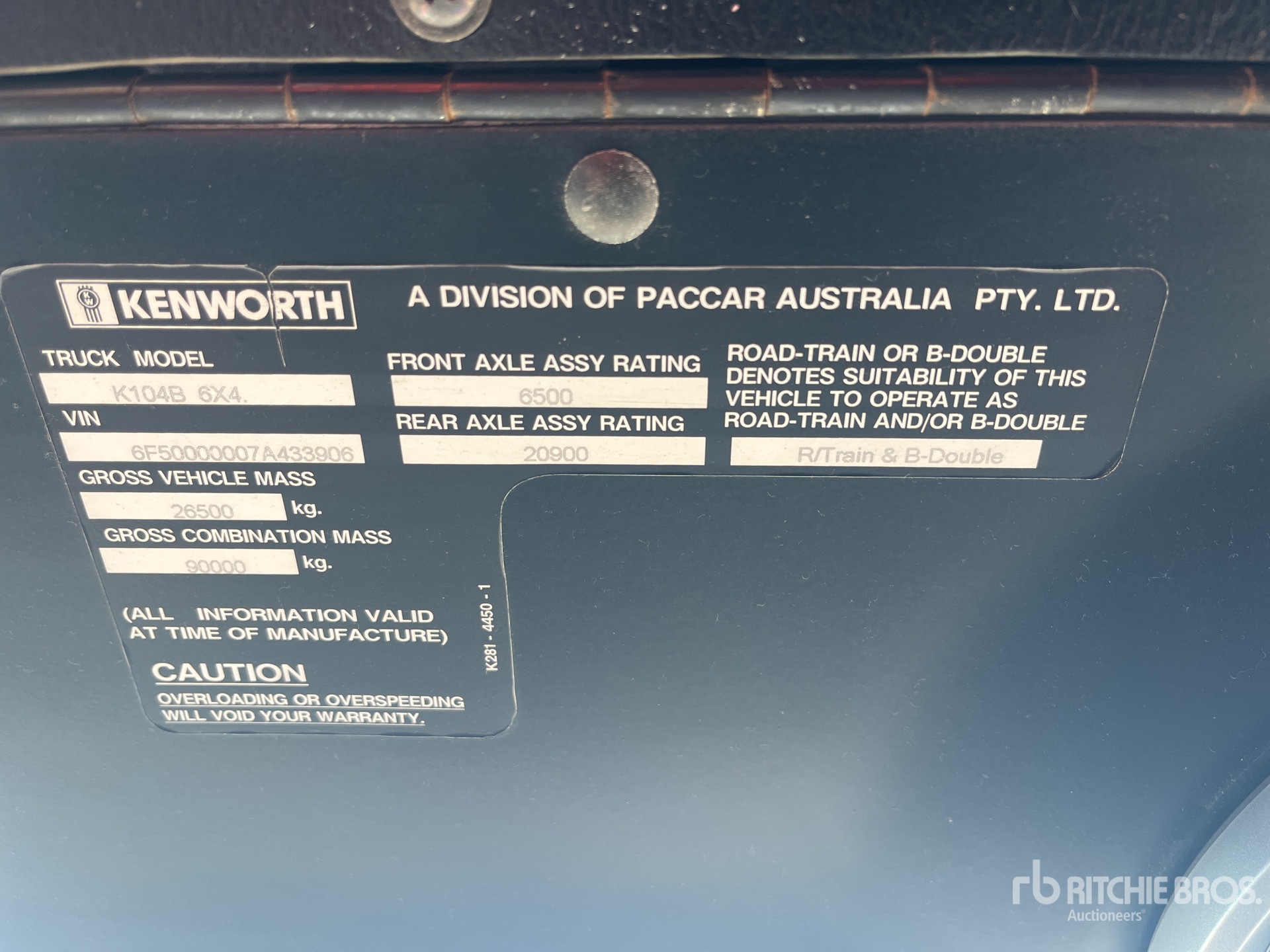 2007 Kenworth K104B