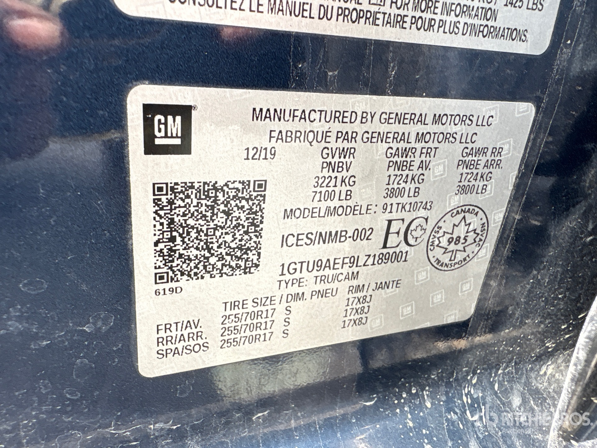 2020 GMC SIERRA 1500