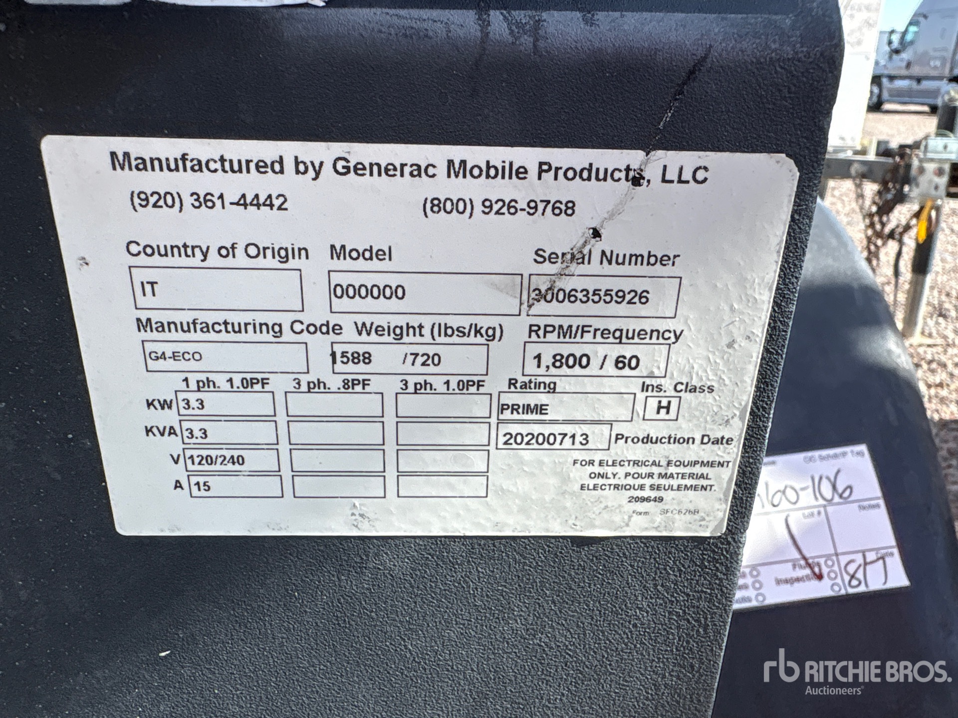 2020 Generac G4-ECO