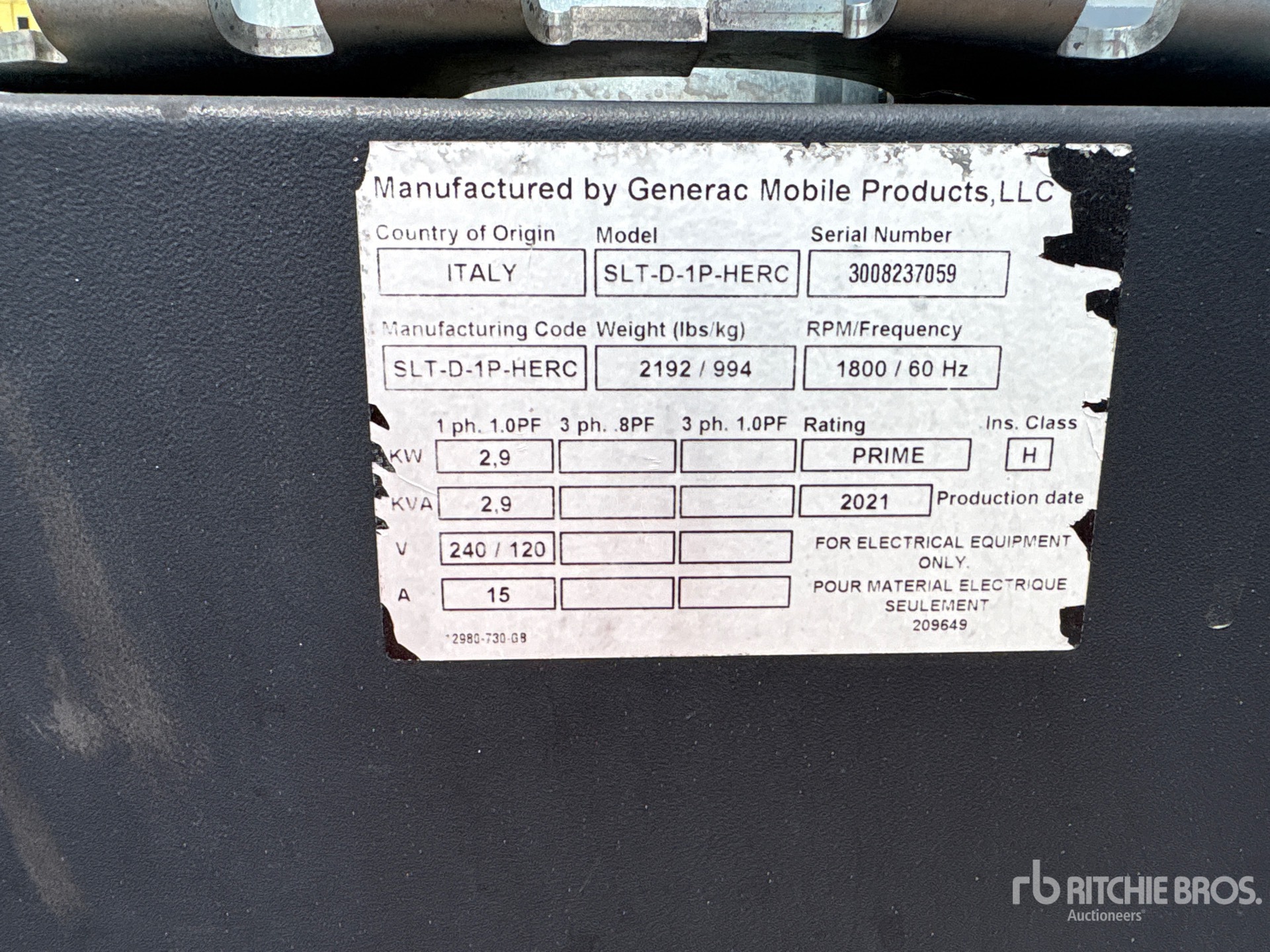 2021 Generac SLT-D-1P-HERC