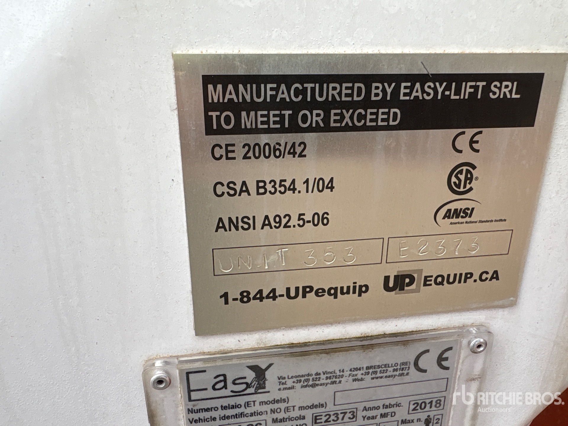 2018 Easy Lift 87-48AJ