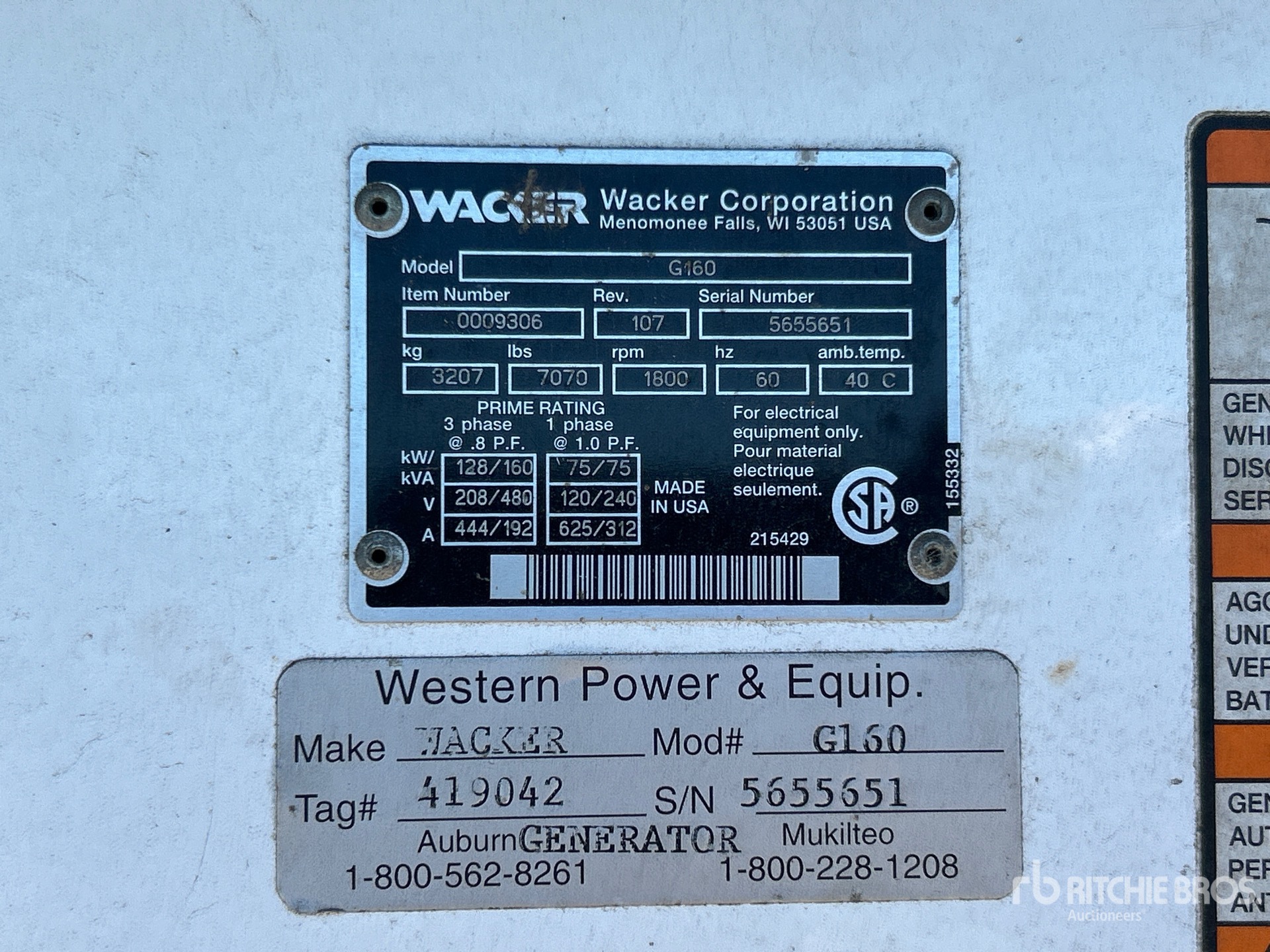 2006 Wacker Neuson G160