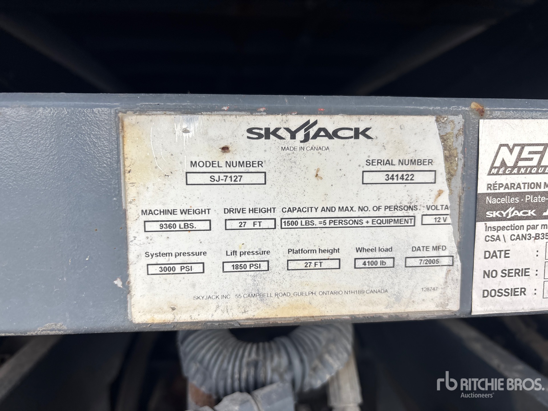 2005 Skyjack SJ7127
